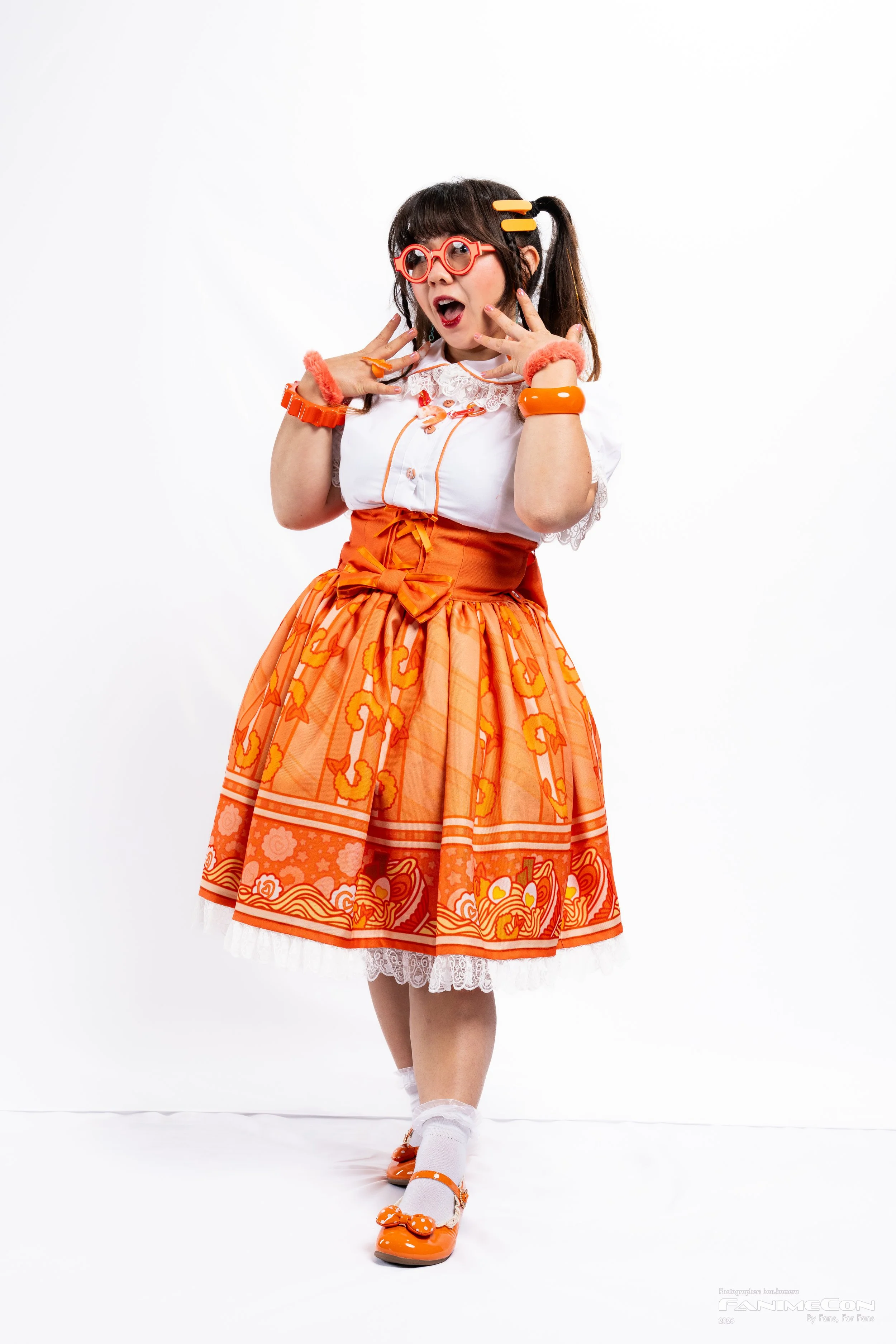 Ramen Party Parfait Skirt- ORANGE SHRIMP **PREORDER**