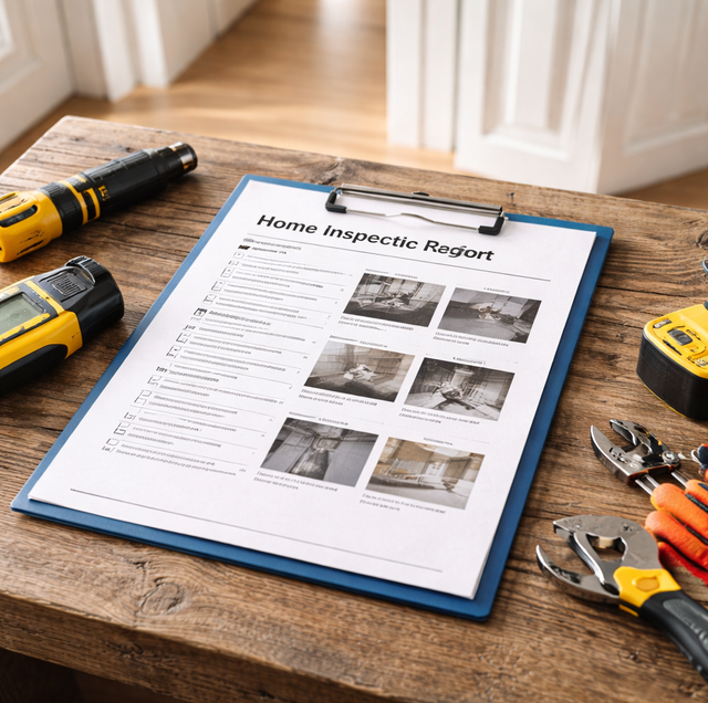 fresh home inspection report with flagged items highlighted