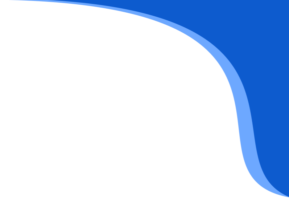 A blue and black curved shape with a gradient effect
