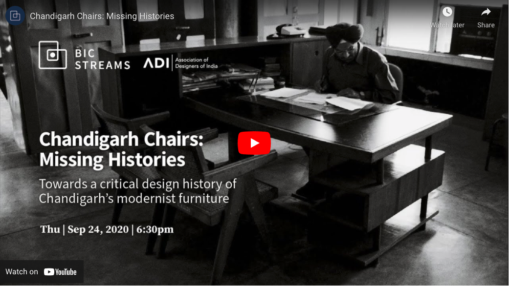Talk: Chandigarh Chairs: Towards a Critical Design History