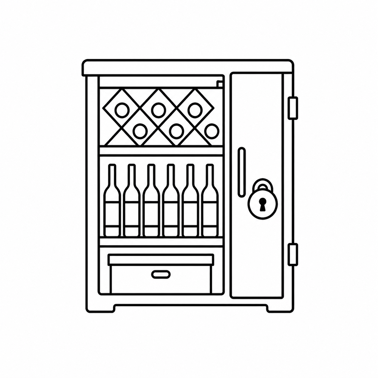 The Benson wine cellar & private 
lock-up storage