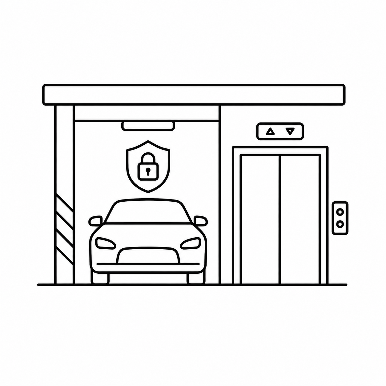 The Benson secure basement parking and lift access