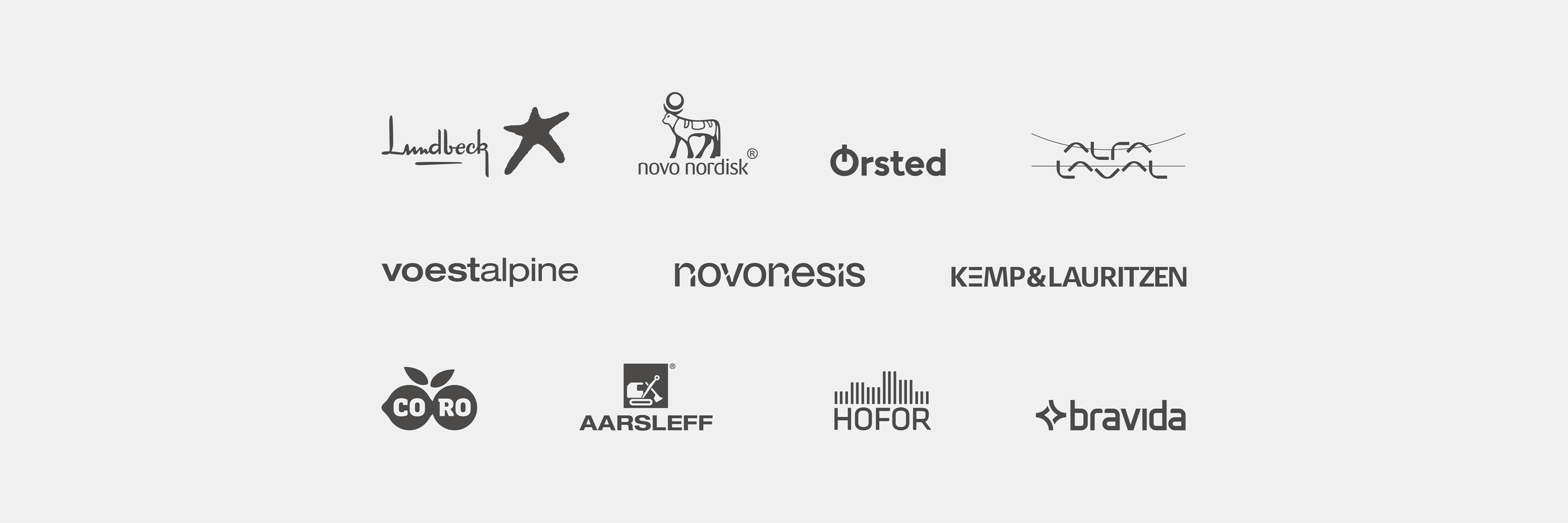 Logoer fra udvalgte kunder og samarbejdspartnere