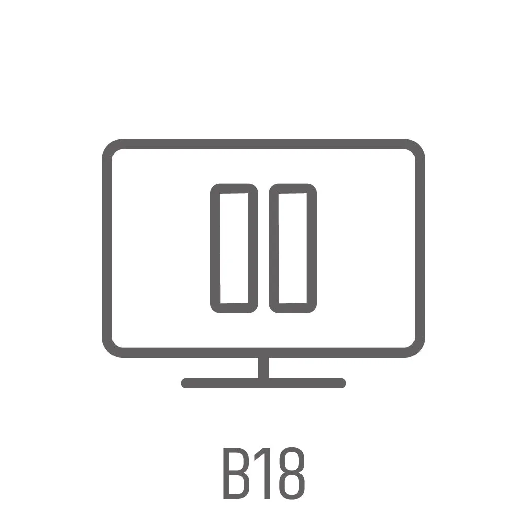 Graverede symboler til audio og video kontakter
