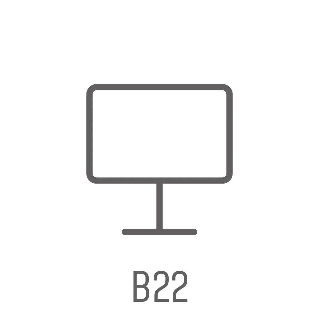 Graverede symboler til audio og video kontakter