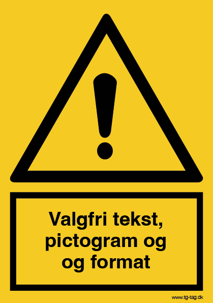 Advarselsskilt til industrielle anlæg og tekniske installationer