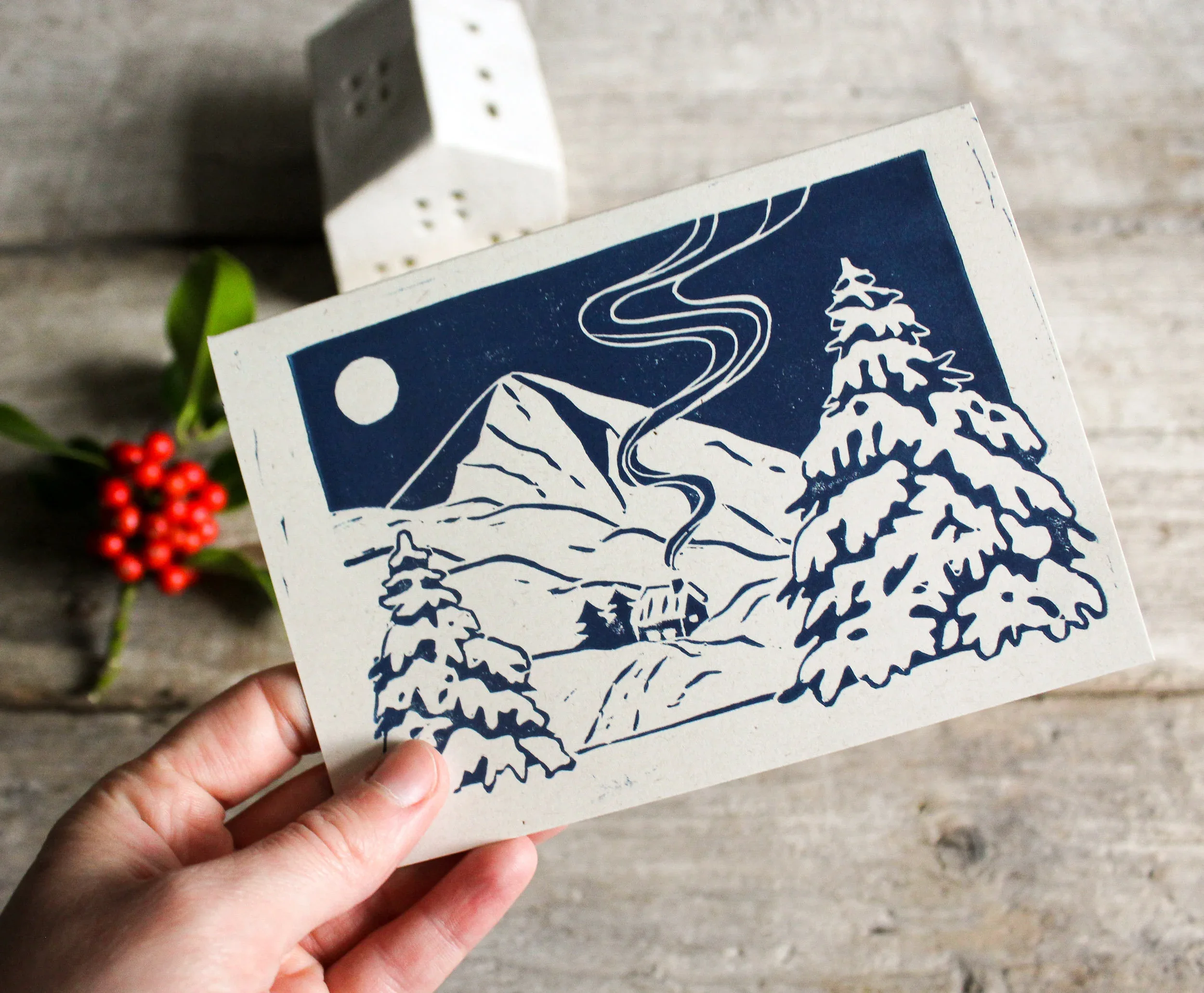 Lino Print Your Own Christmas Card