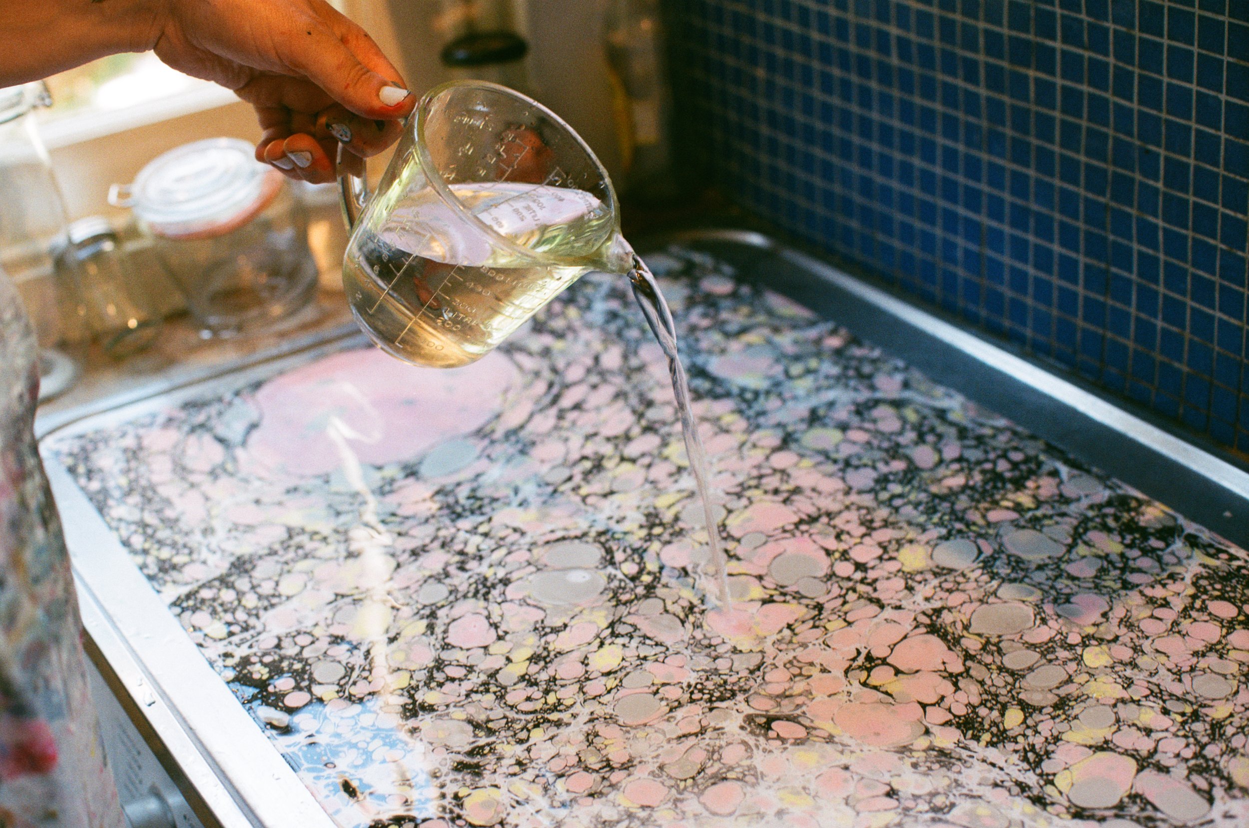 Marble Your Own Wrapping Paper
