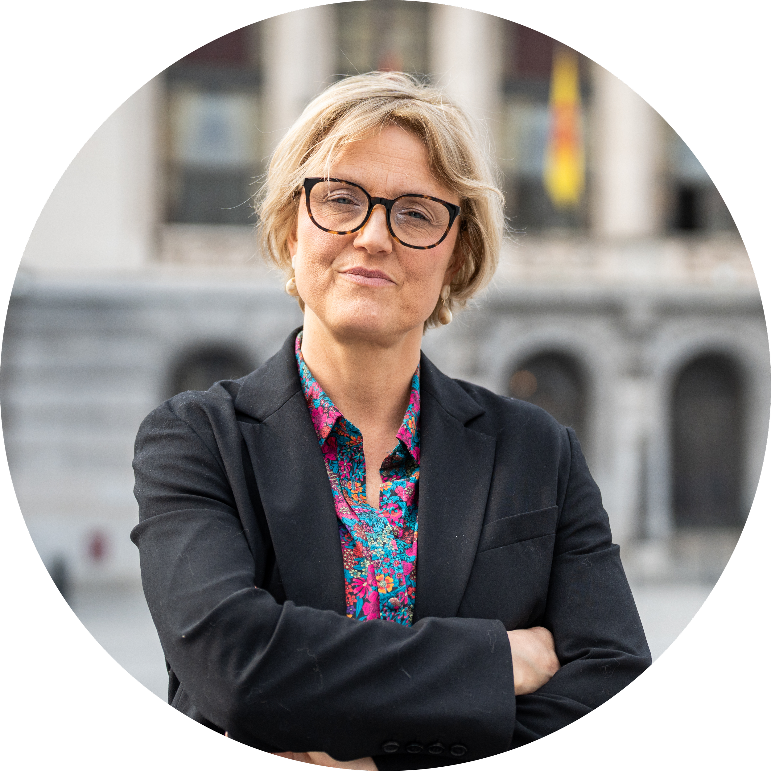 Photo de Sofie Merckx, cheffe de groupe du PTB à la Chambre