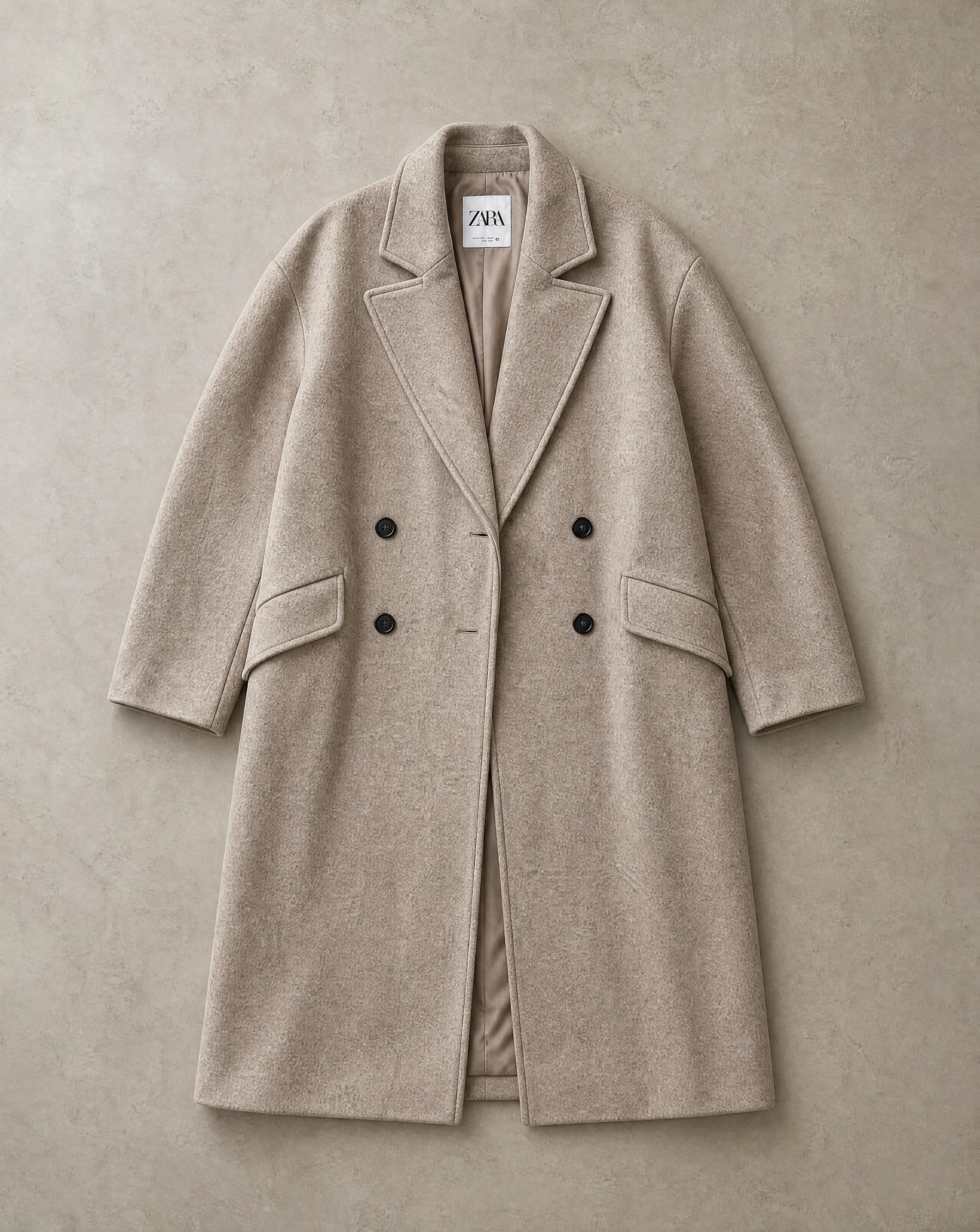 Generated with Kive.ai - Beige wool coat Make a flat lay. Keep the porpotion and let the details show.png