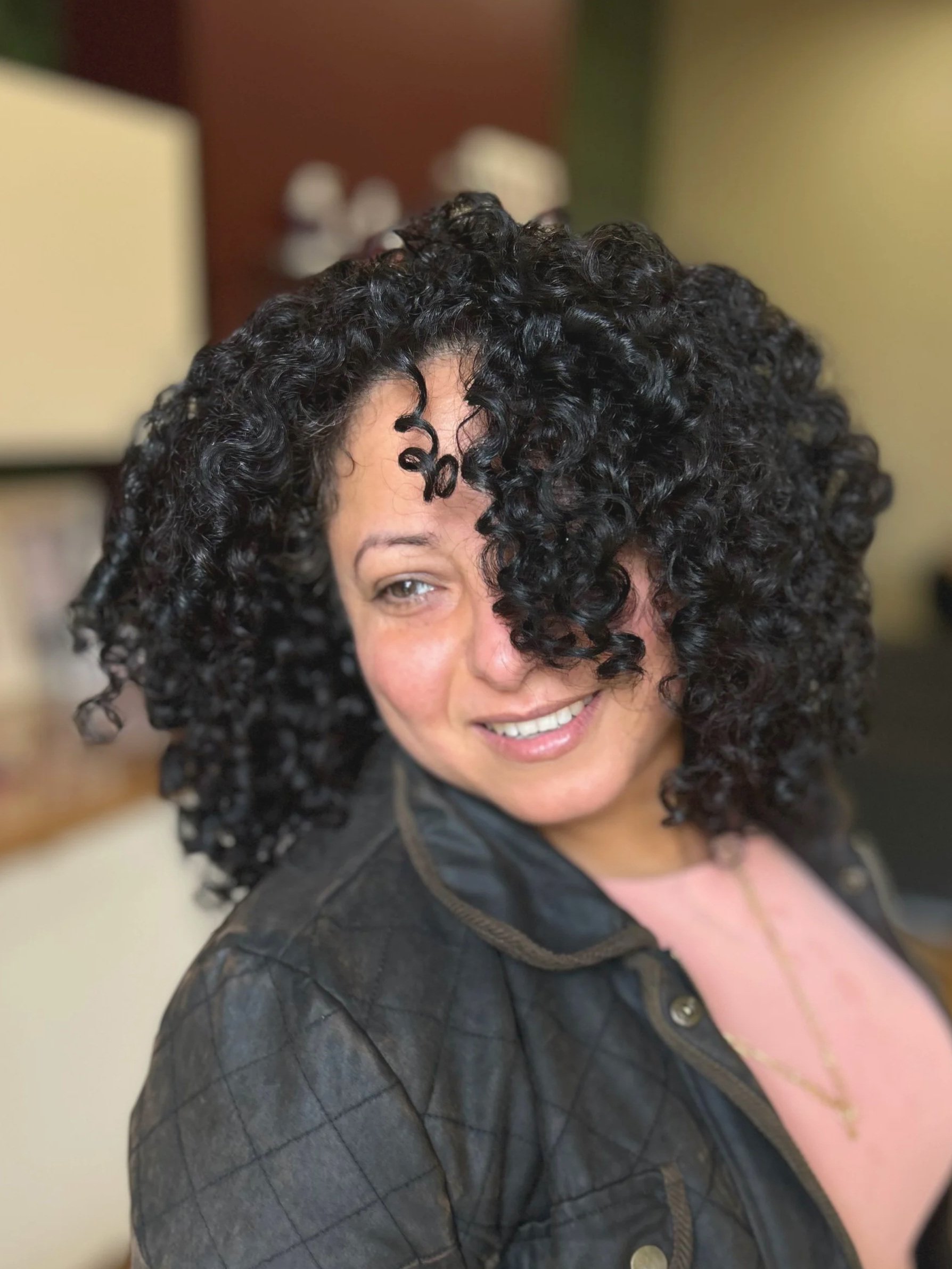 tight curls woman