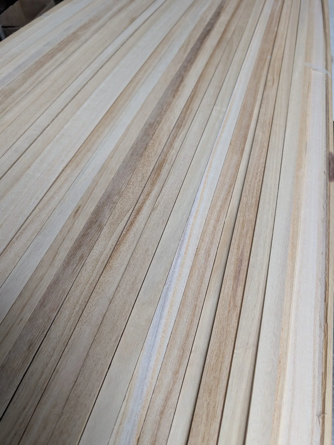 Paulownia strip planking for boat building
