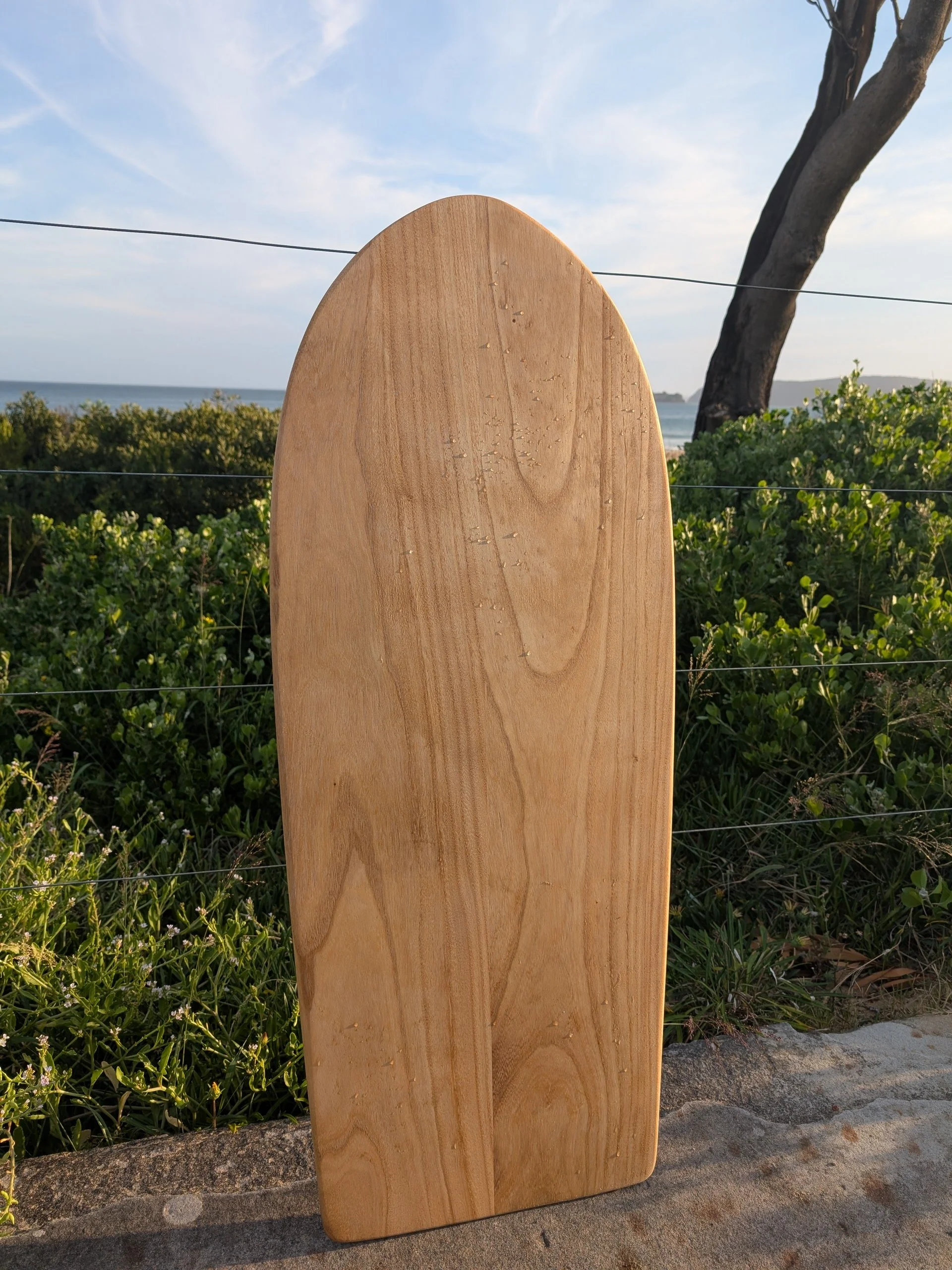 Paipo board made in house from paulownia timber