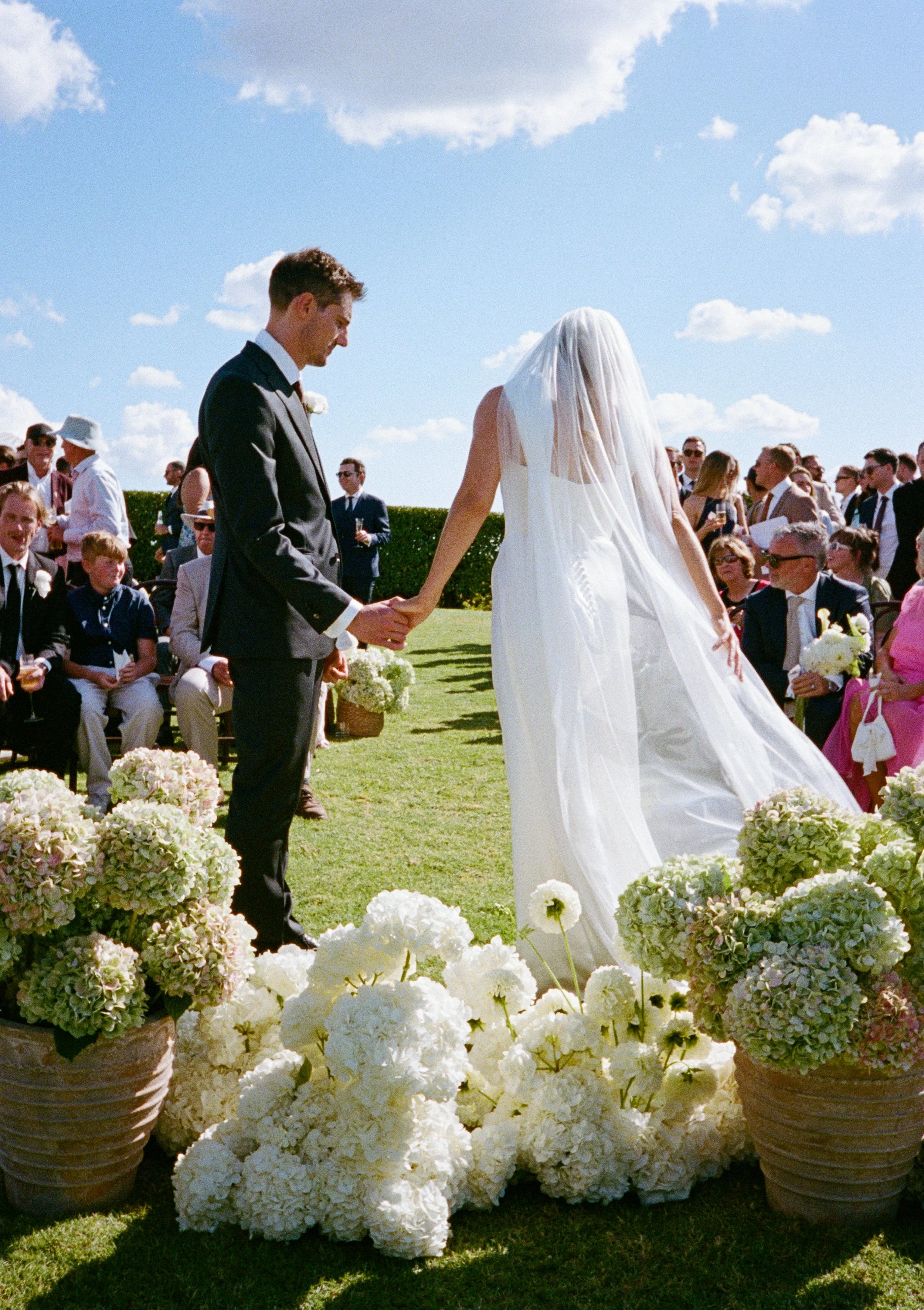 Hydrangea ground florals ceremony