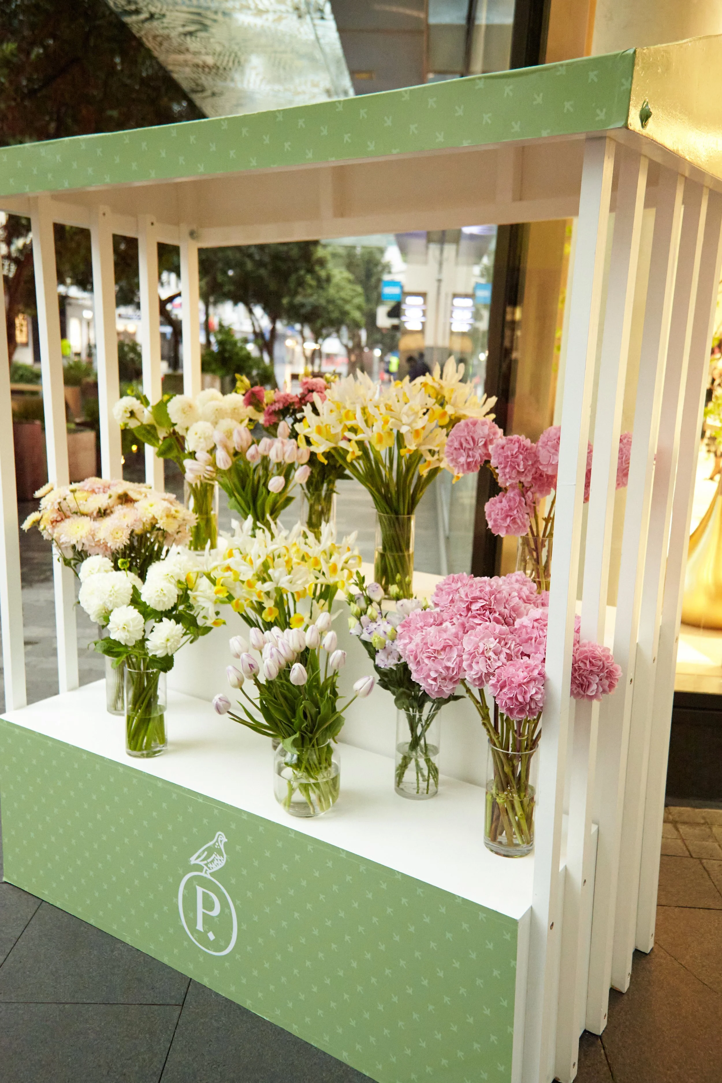 Flower stall for Partridge Jewellers