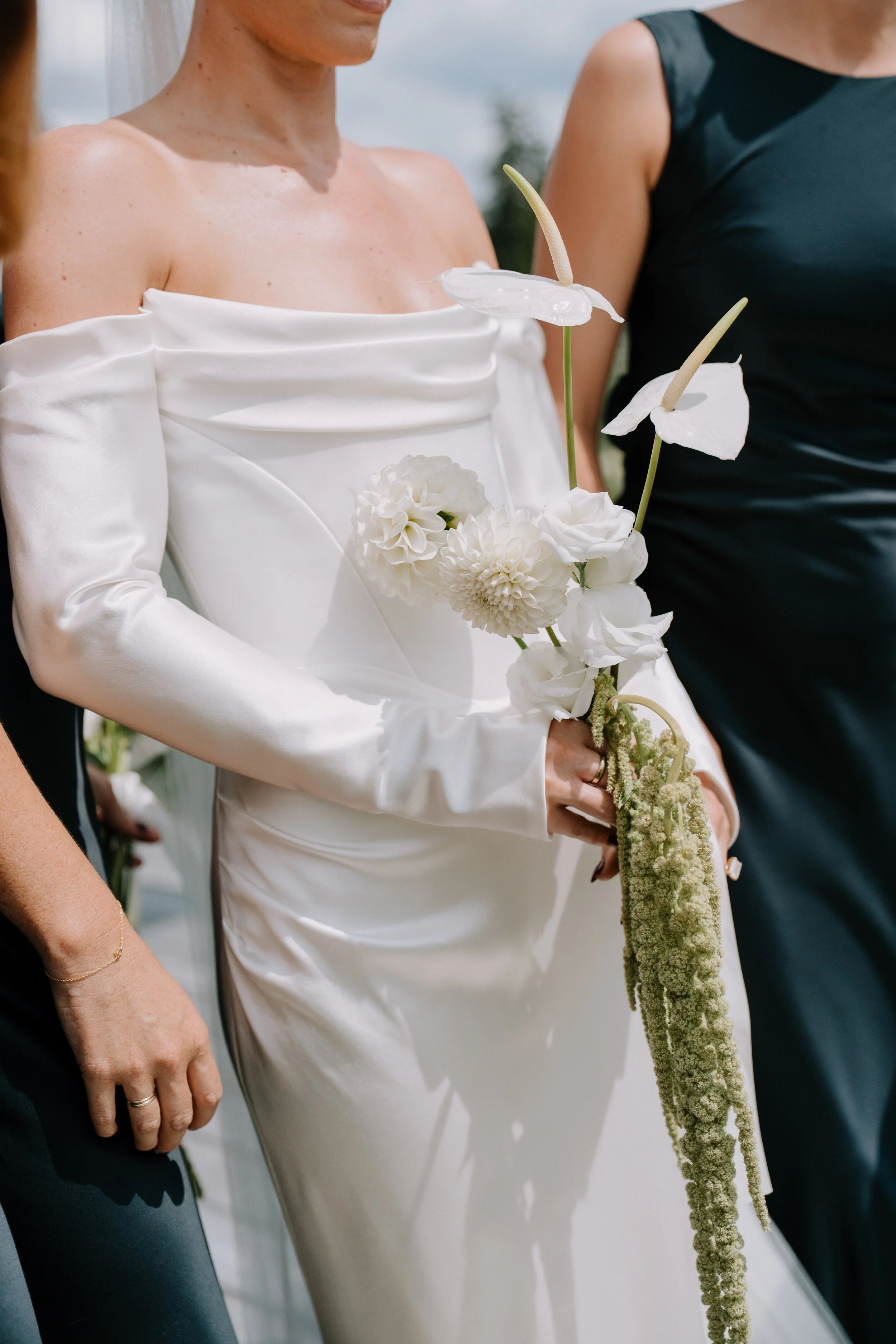 Anthurium and amaranthus bouquet