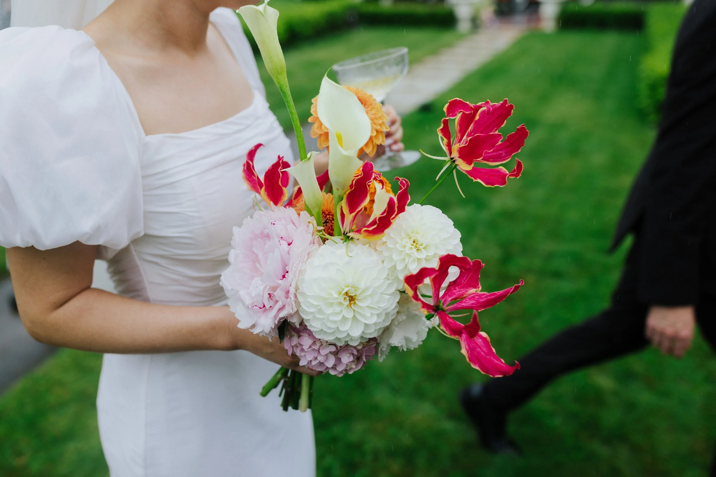 Colourful bridal bouquet