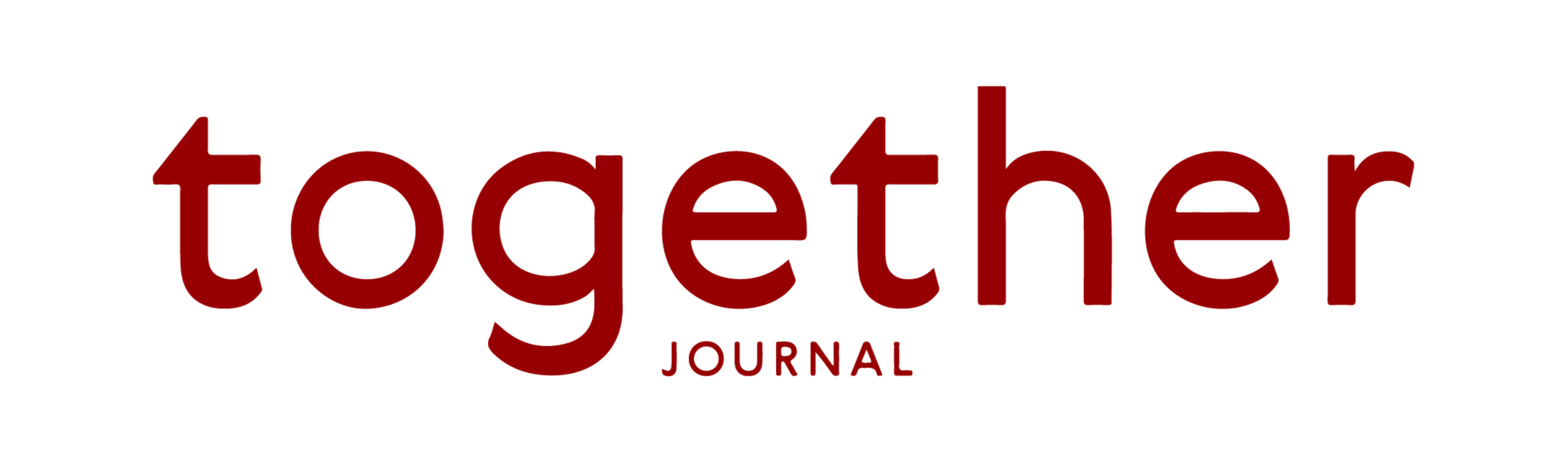 Logo for Together Journal in black and red text