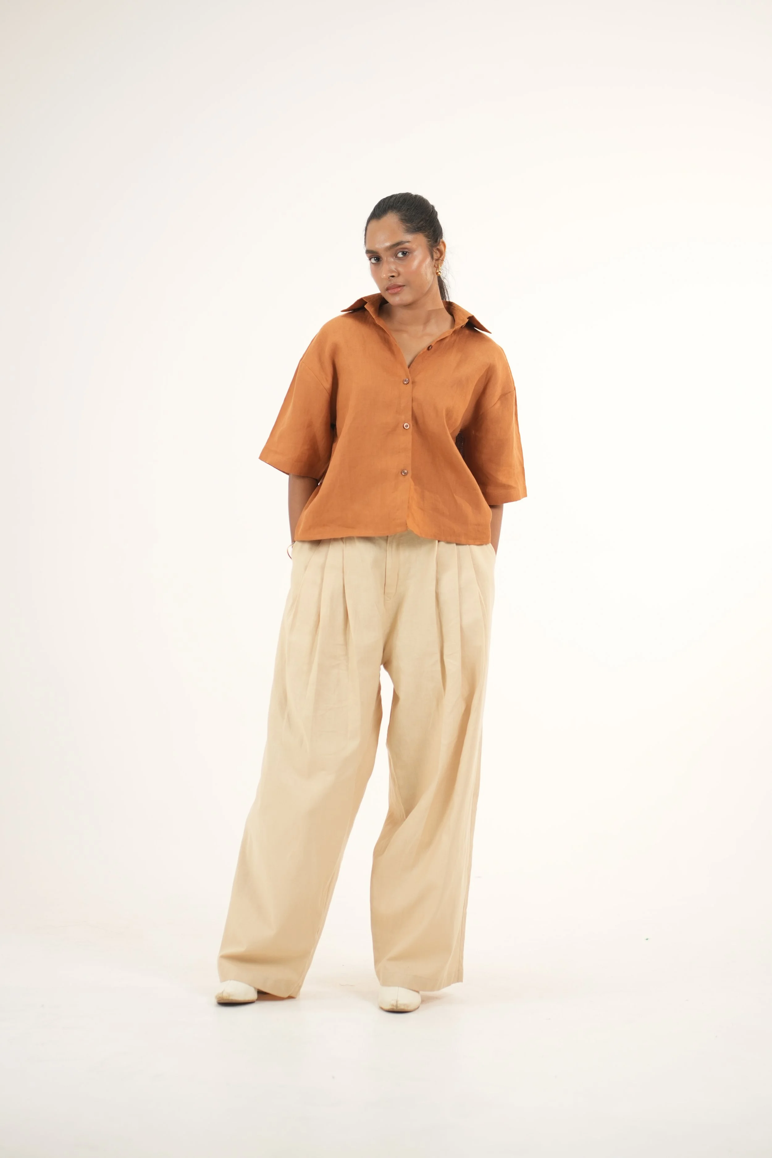 Ren Straight Fit Pleated Pants