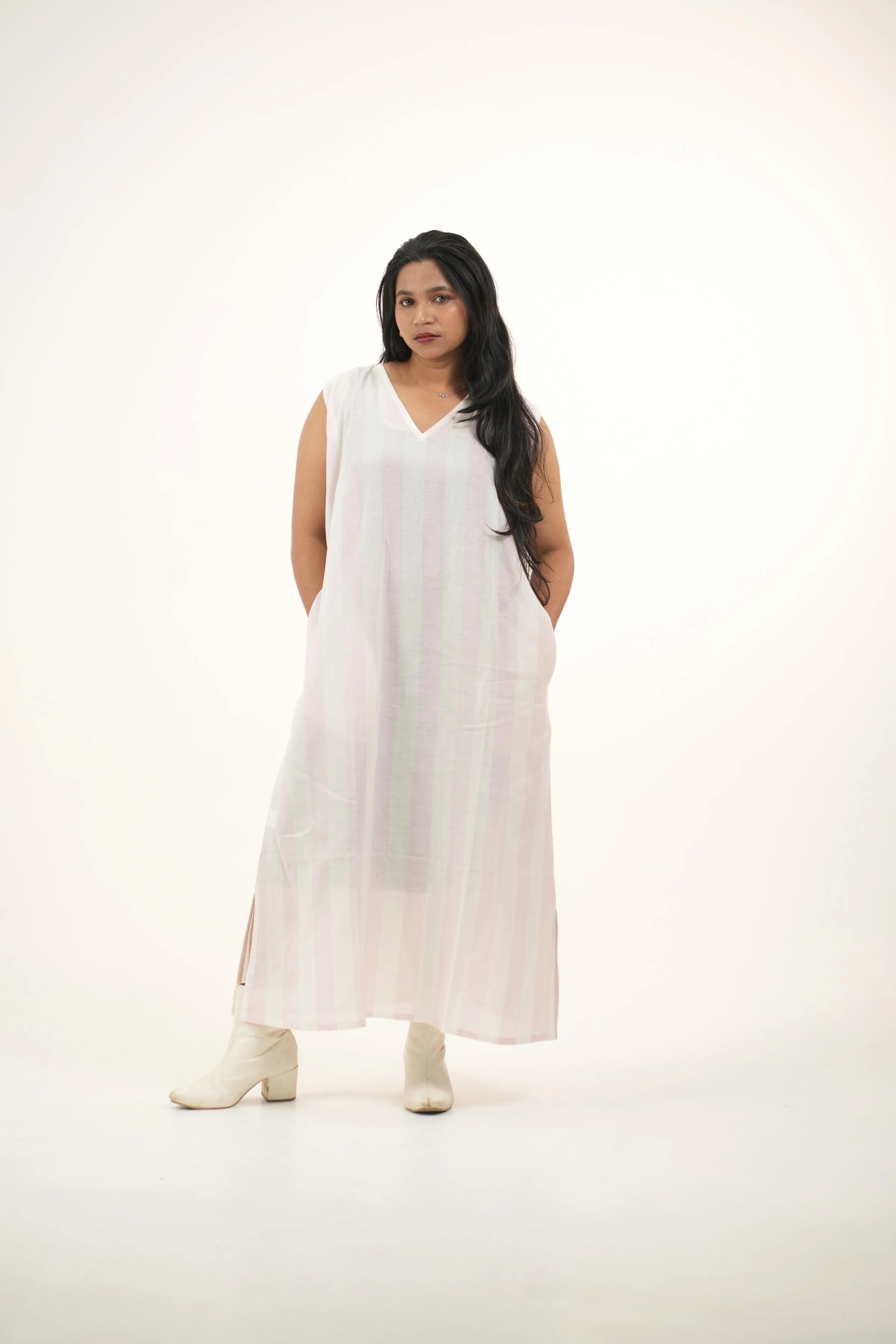 Ciela Soft Linen Striped Dress