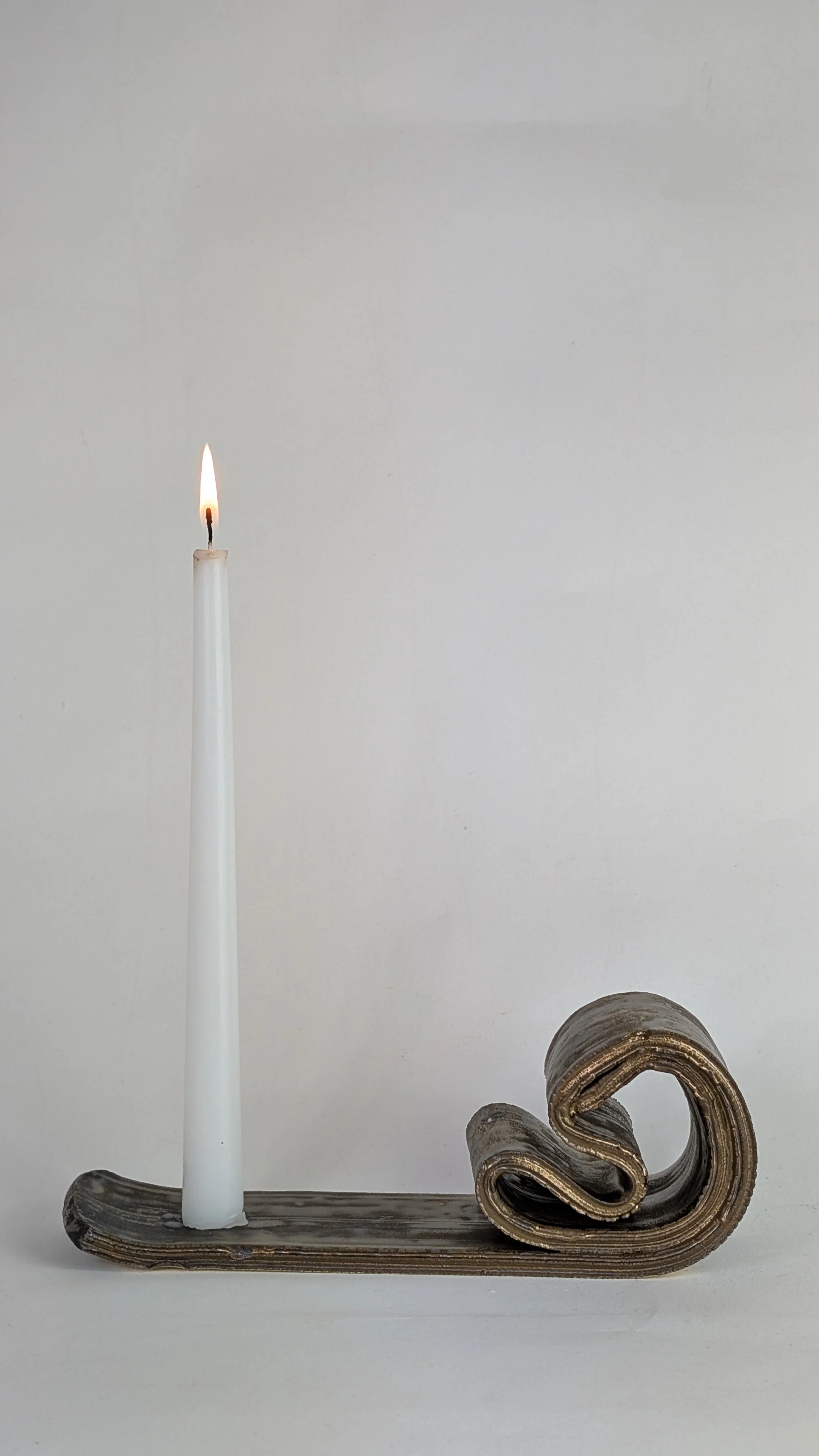 Bridget Saville_Extruded Single Candlestick Holder - Bronze.jpg