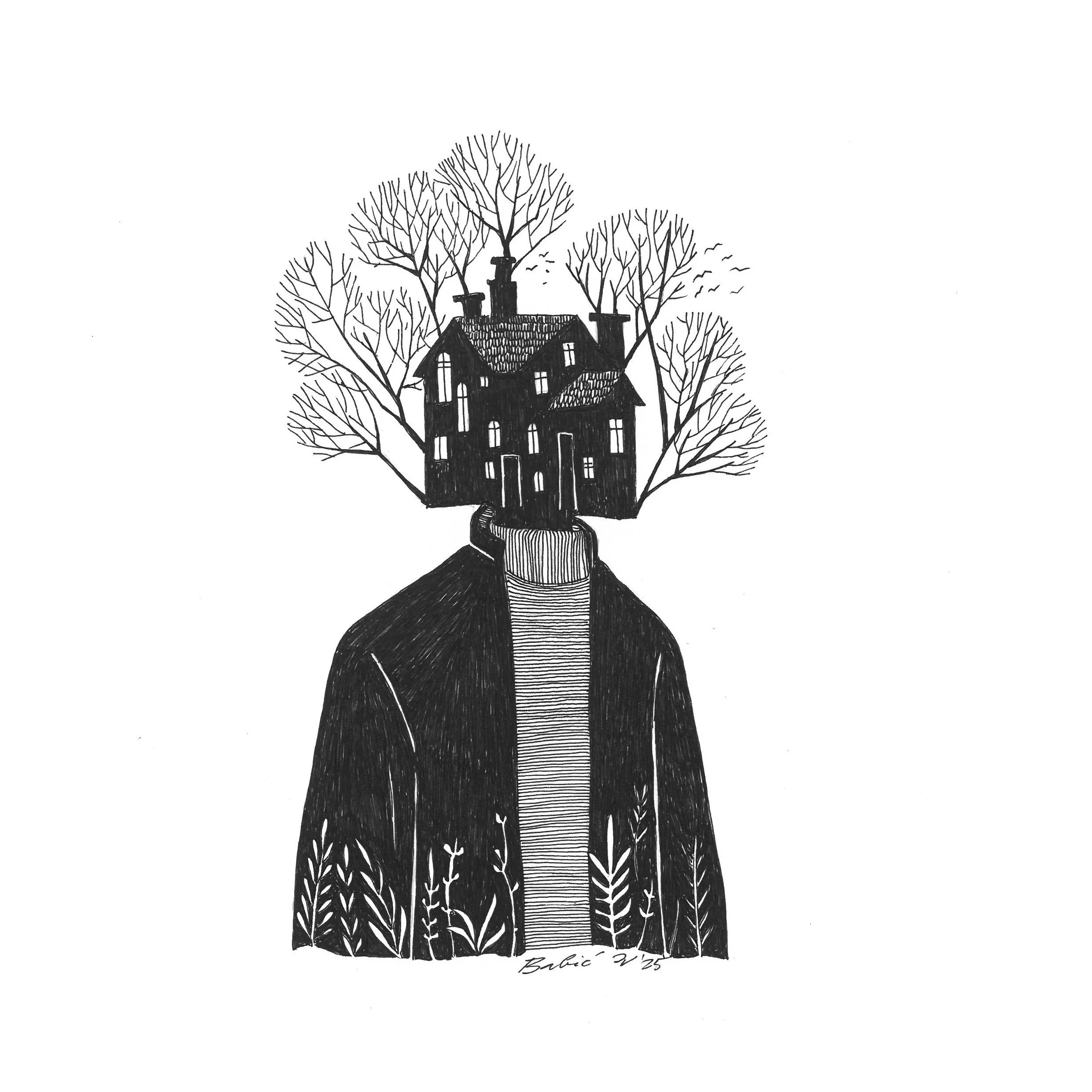 Domovoj 20 x 30 cm _Ink on paper