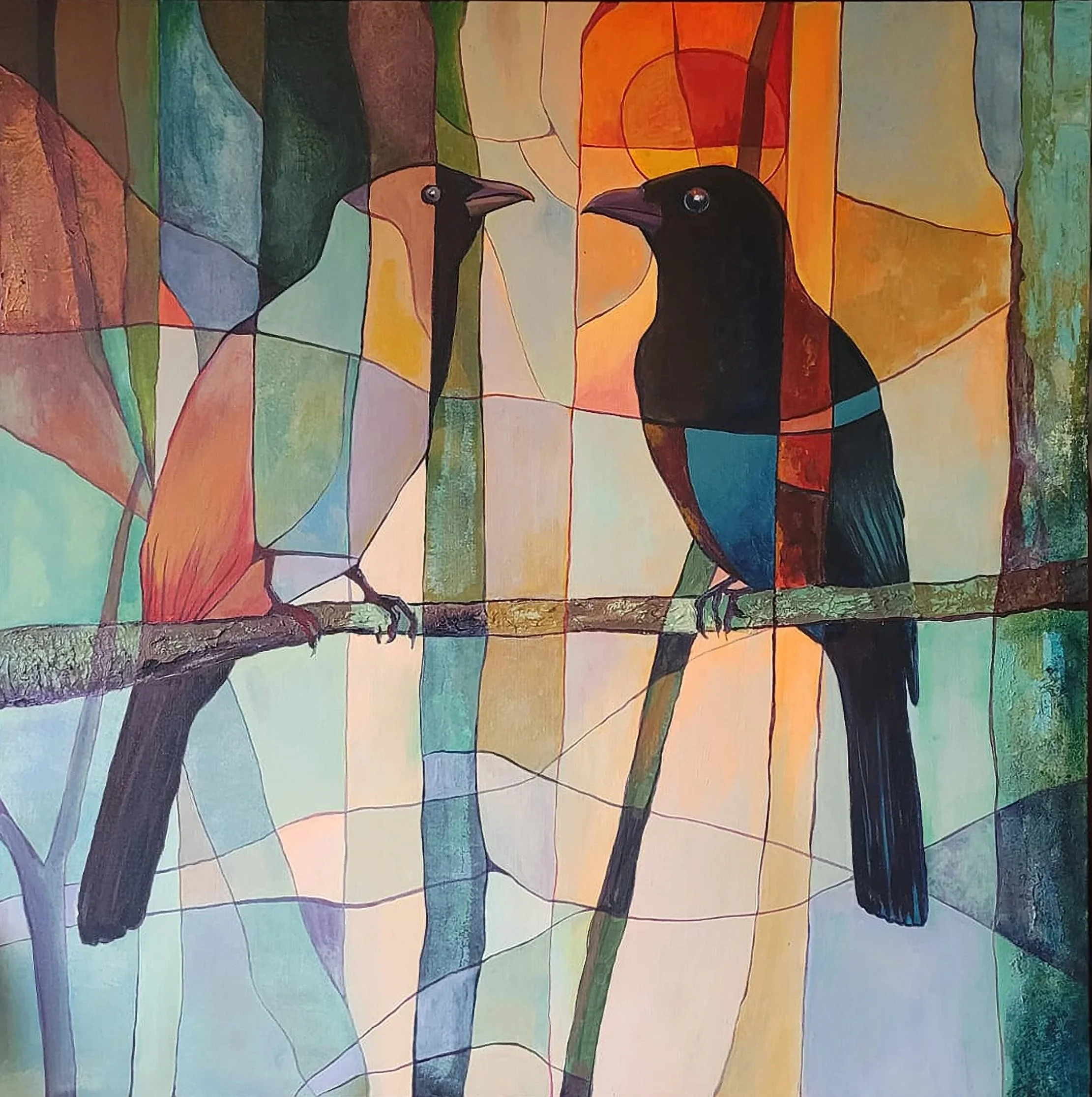 The witness and the oracle I 60 x 60 cm _Acrylic on canvas