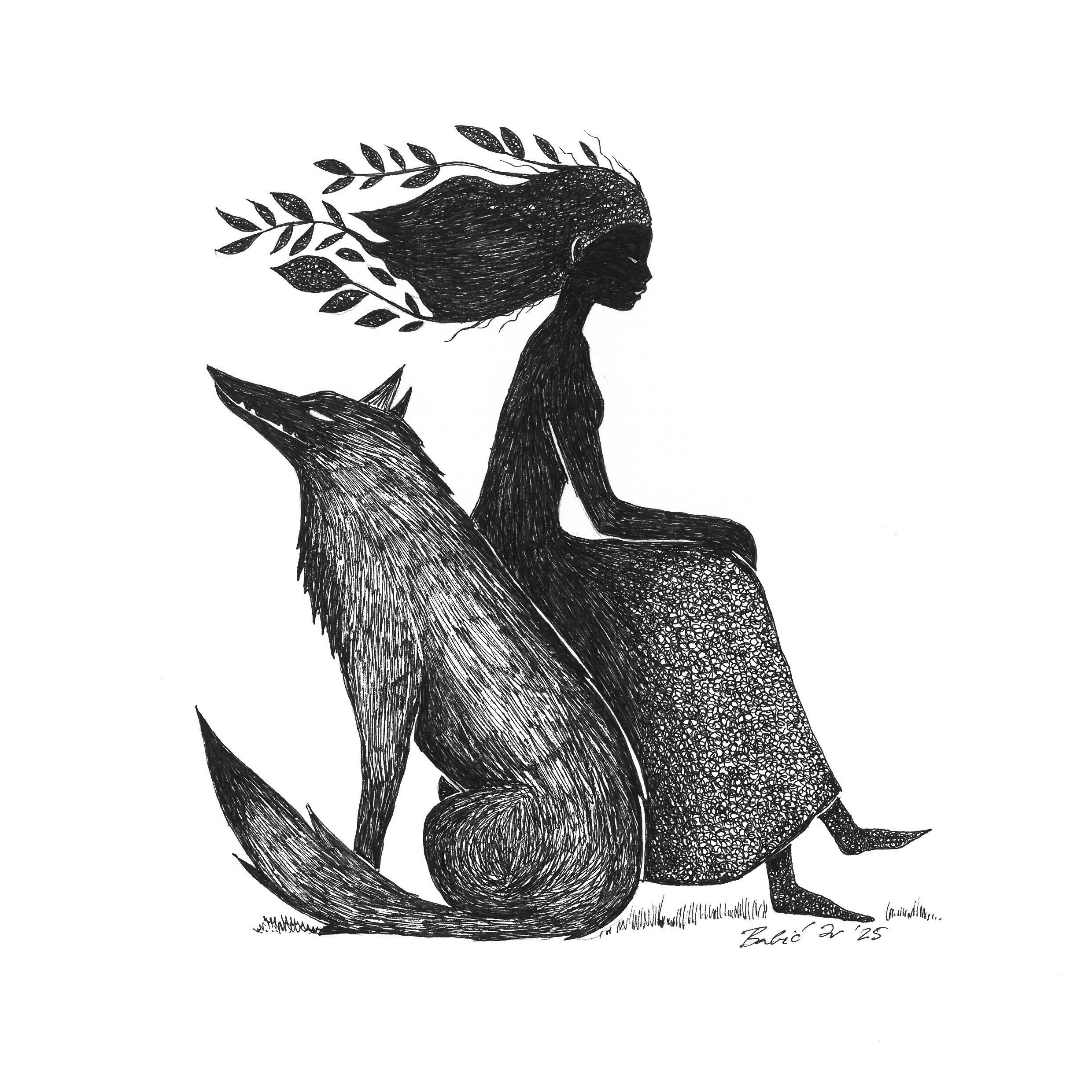 Rusalka 20 x 30 cm _Ink on paper