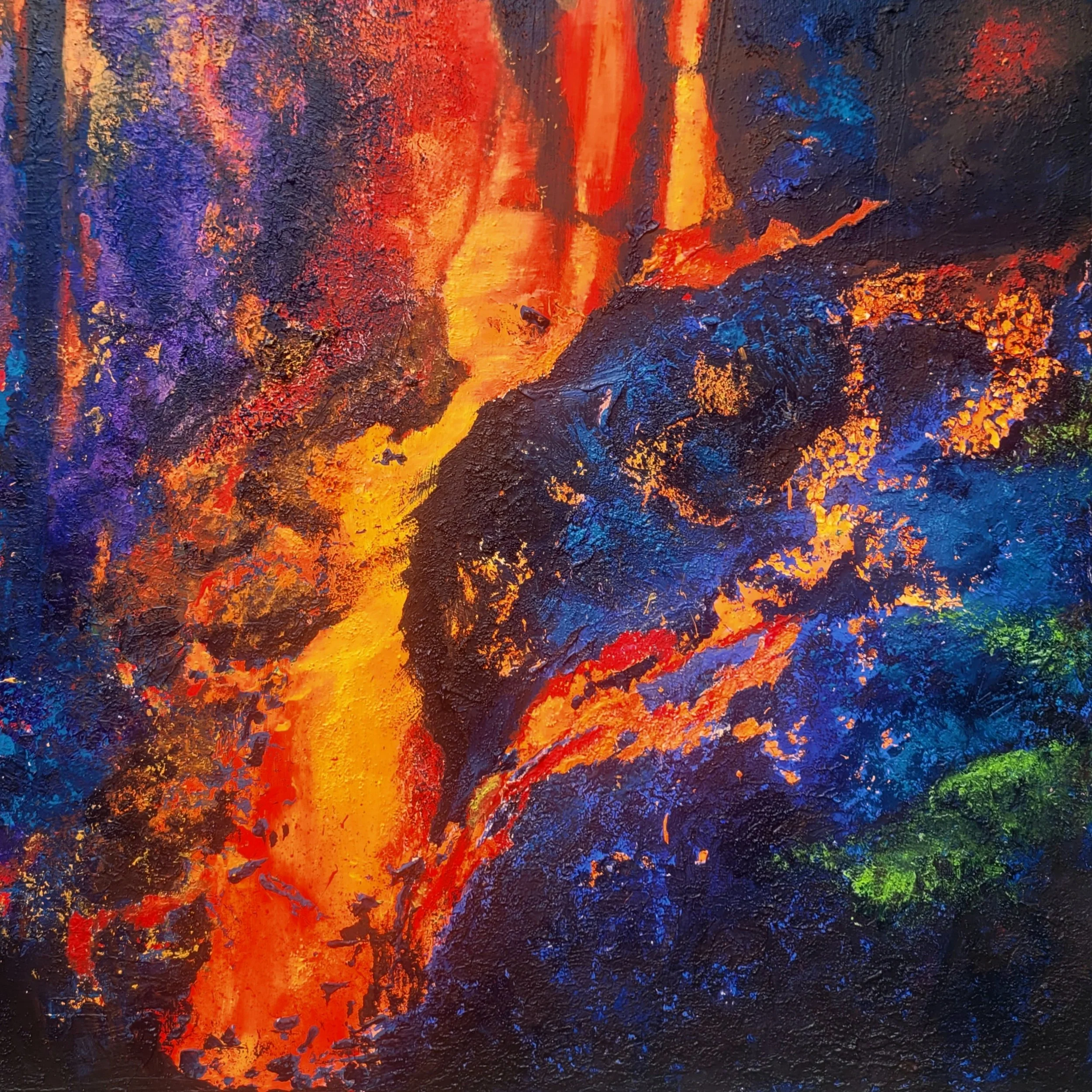 Memory of Fire 50 x 50 cm _Acrylic on canvas
