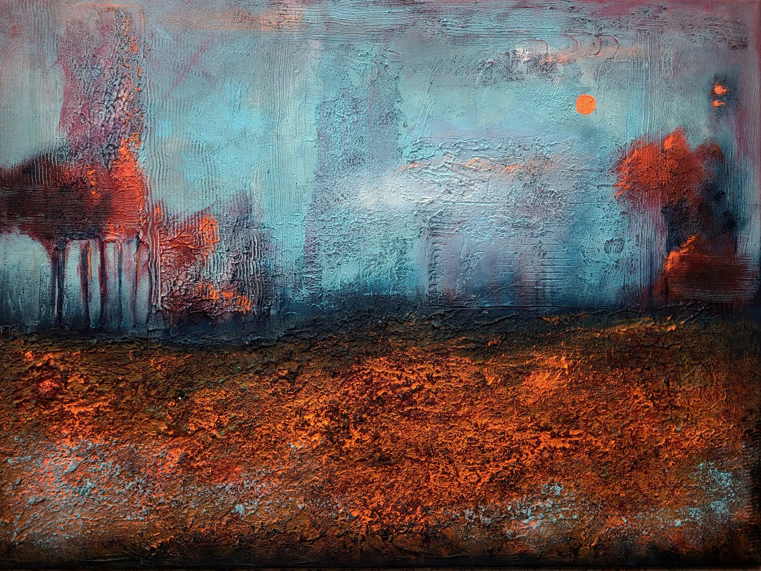 Burning Silence 70 x 50 cm_Acrylic on canvas