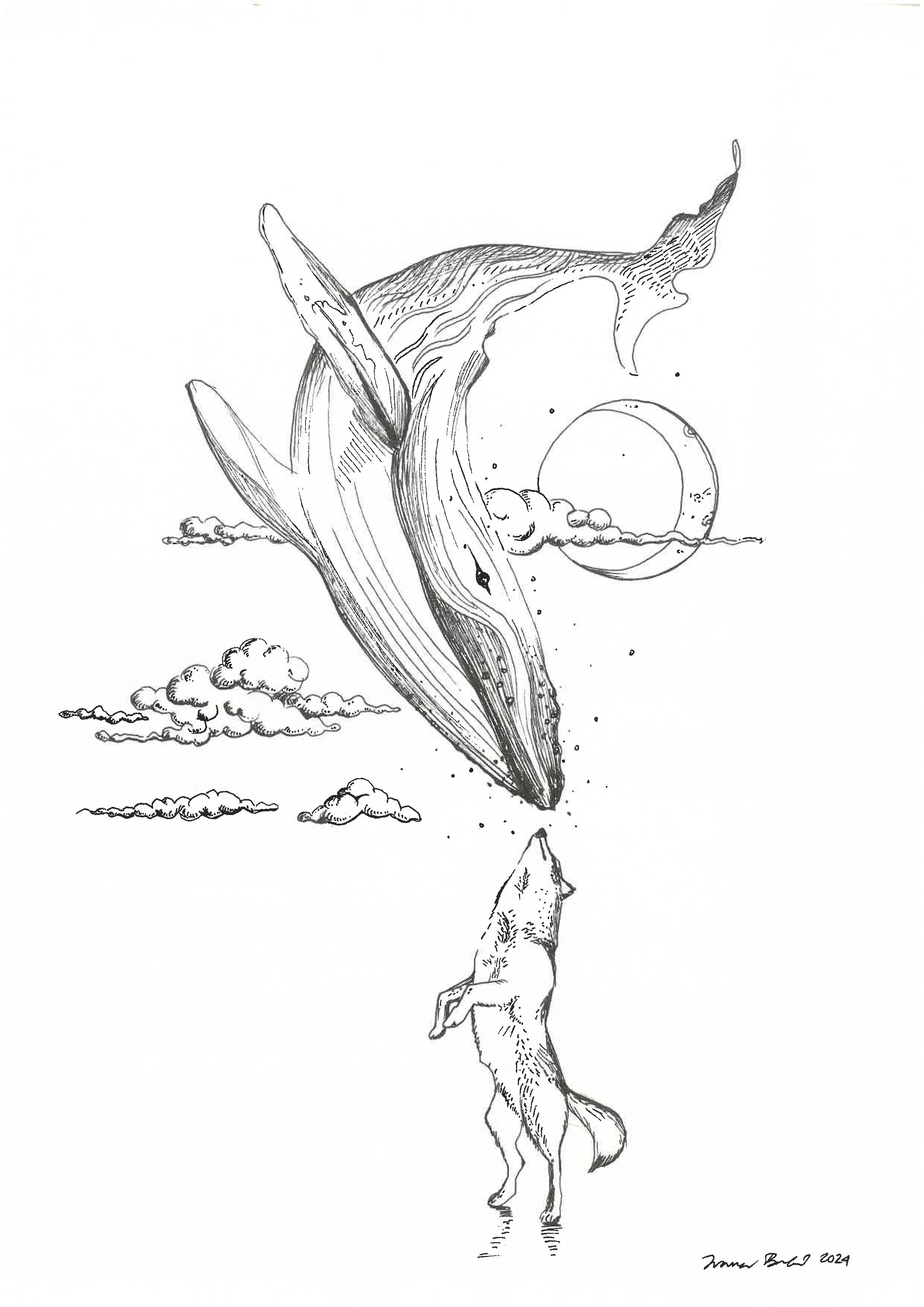 A Pact Between Worlds 20 x 30 cm _Ink on paper