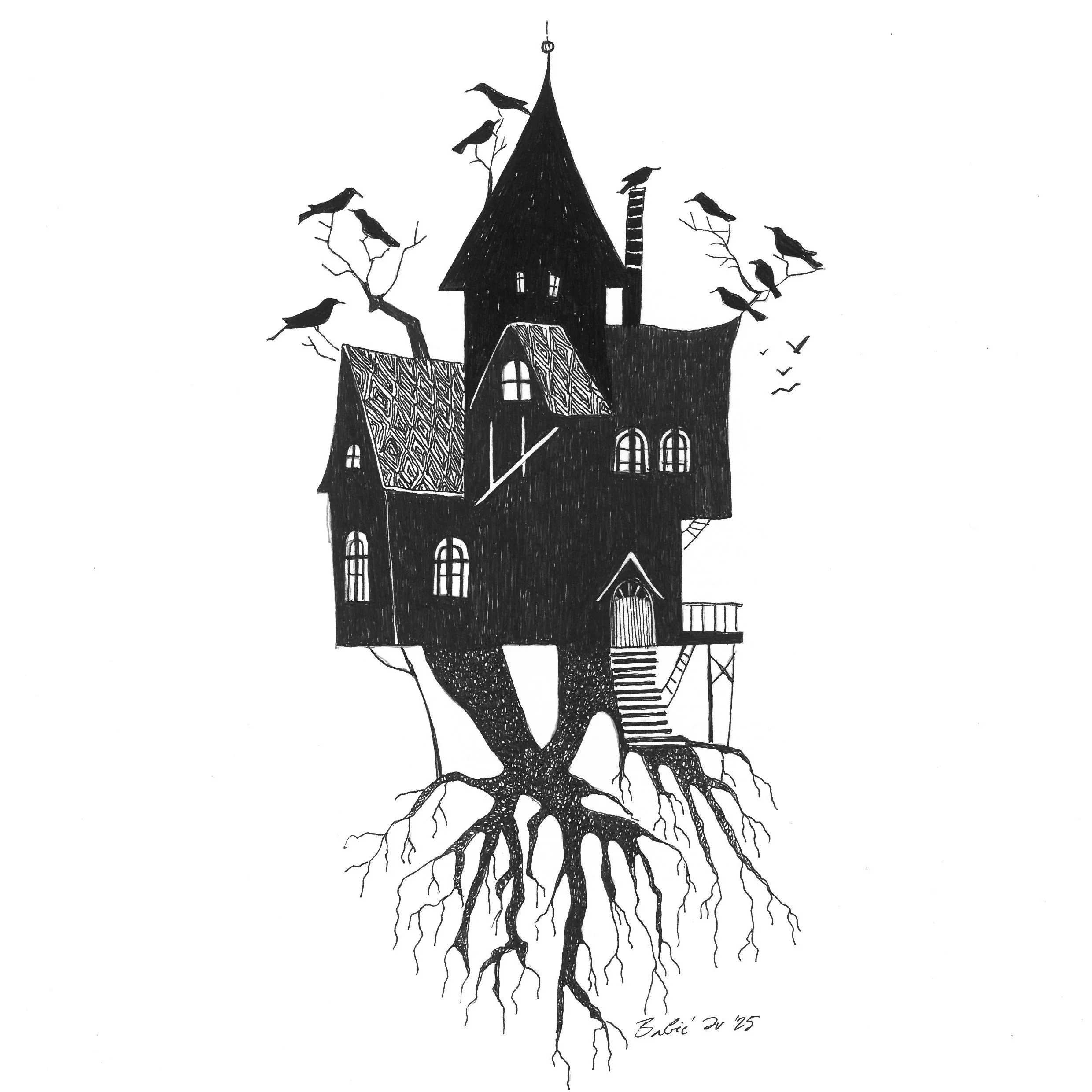 Roots of home 20 x 30 cm _Ink on paper