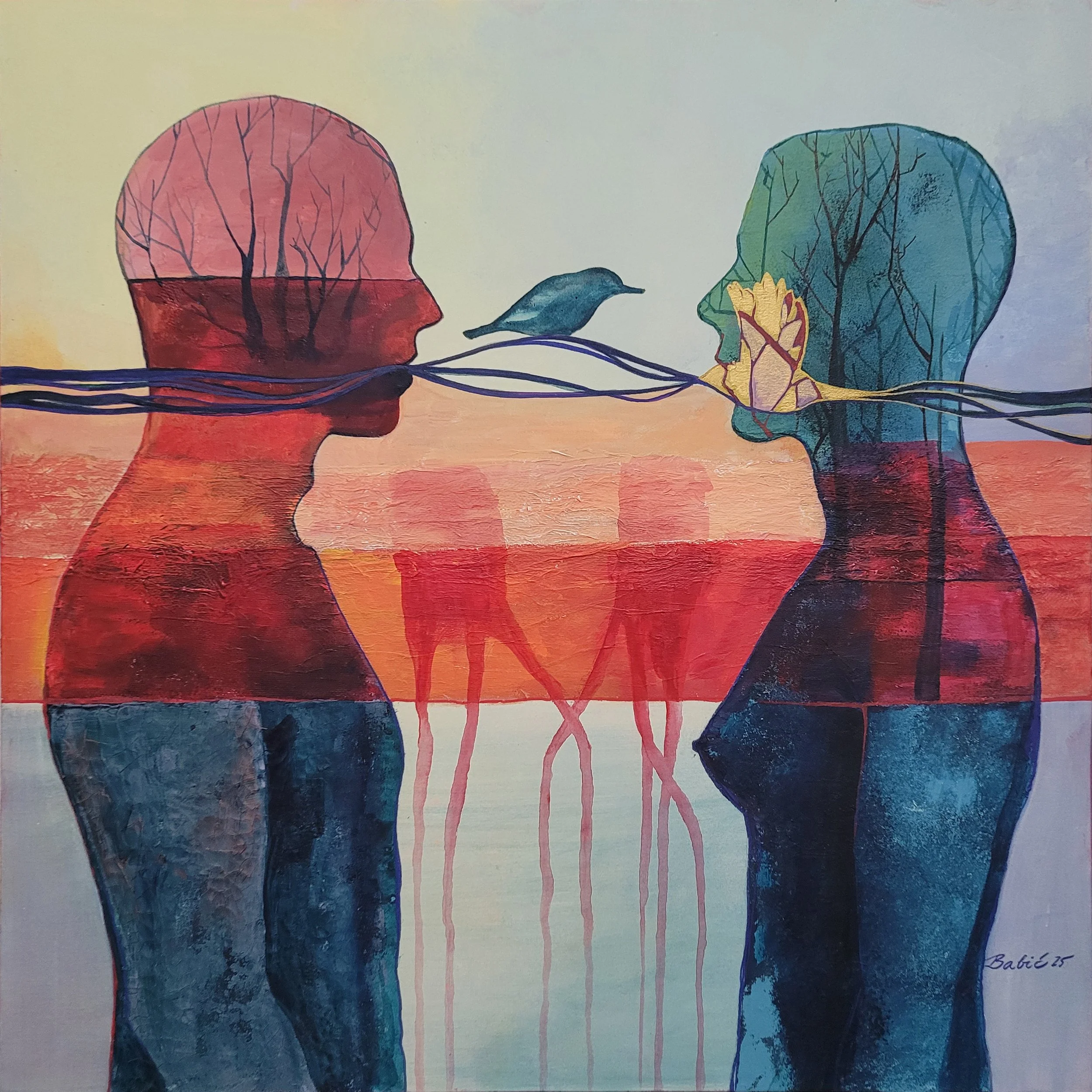 Metamorphosis of Thought 60 x 60 cm _Acrylic on canvas