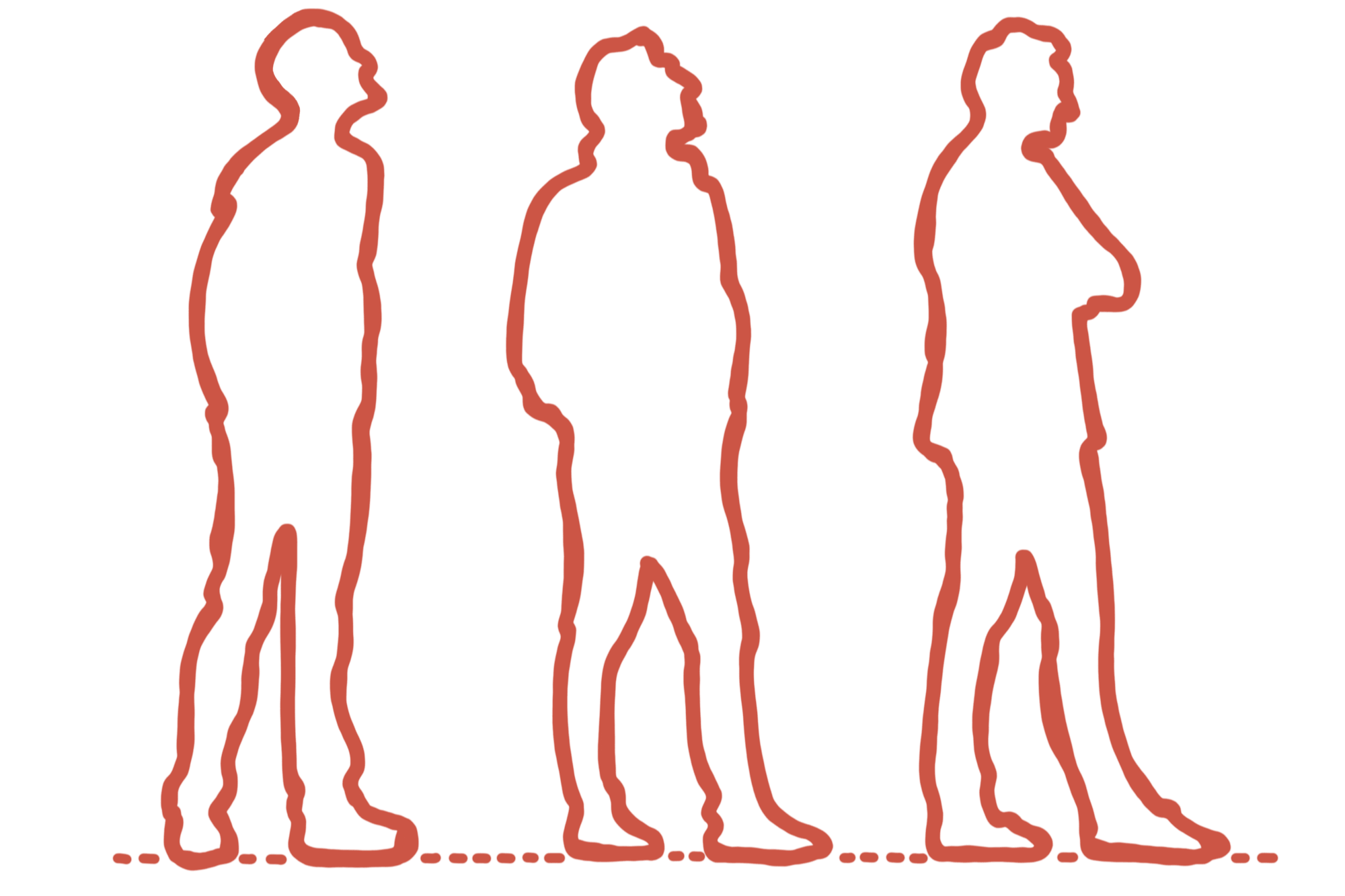 Silhouette van mensen