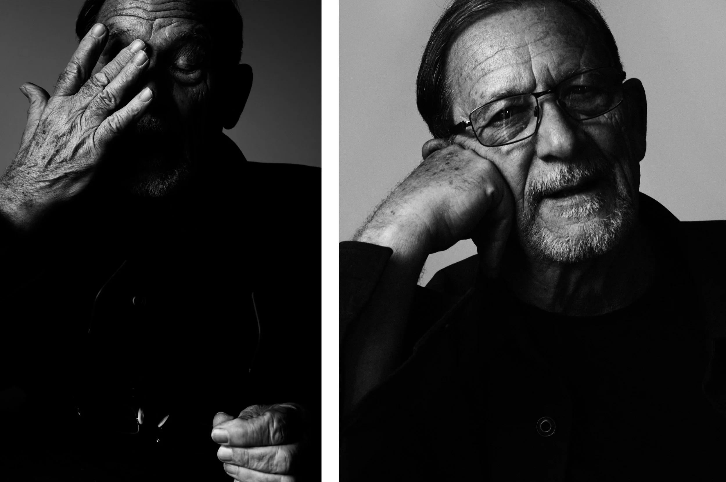 Black and white Portrait of Architect Paul Davis by Chris Mann 