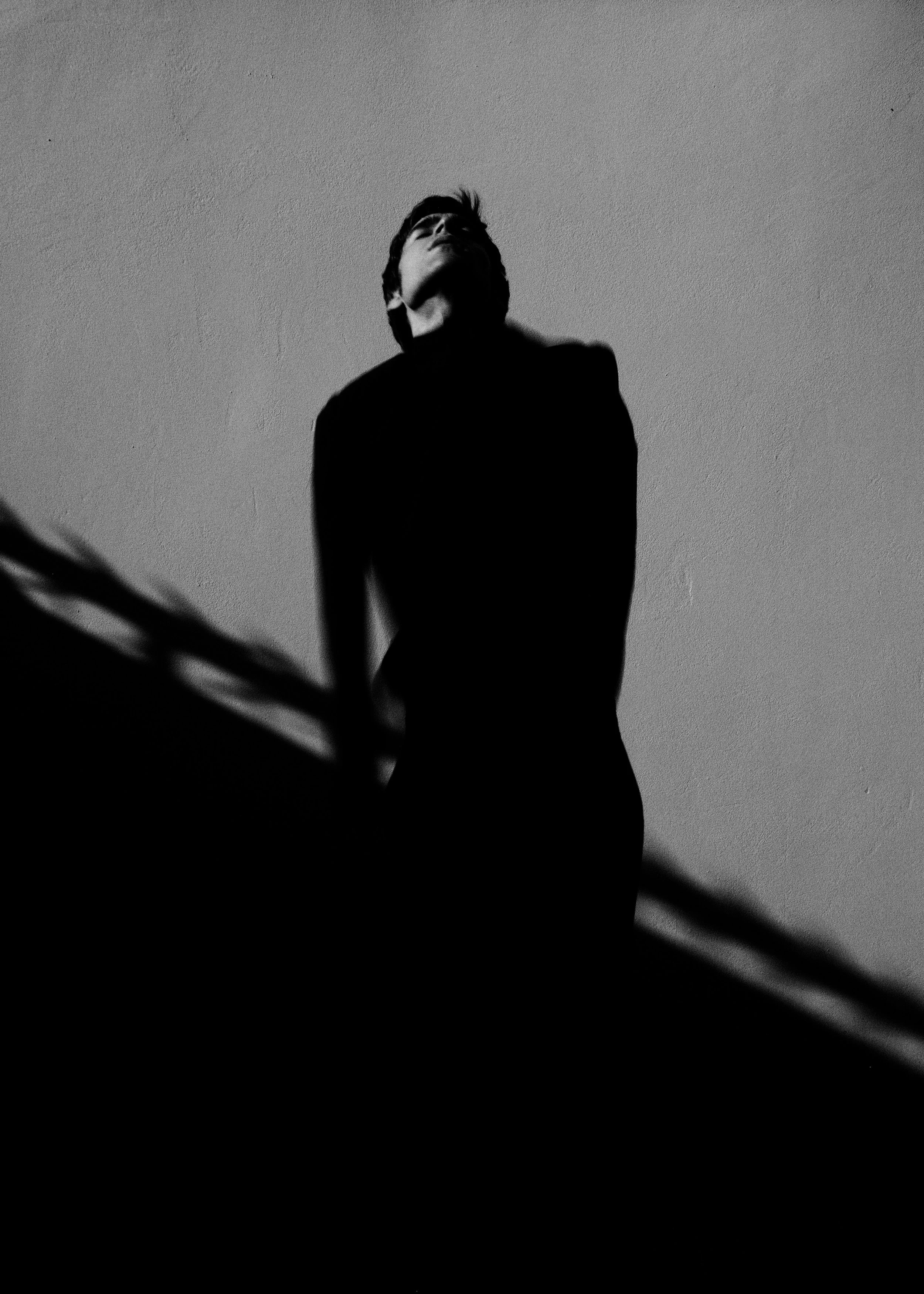 Black and white portrait photo by Chris Mann