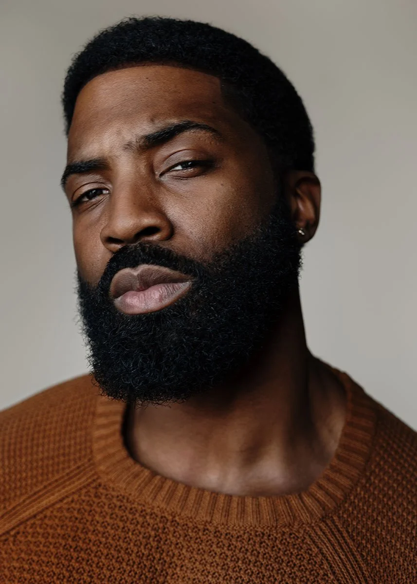 Powerful actors headshot taken by Chris Mann London