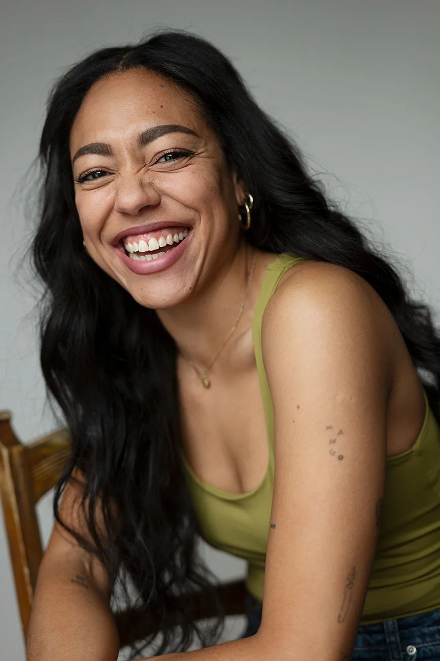 Laughing headshot by Chris Mann