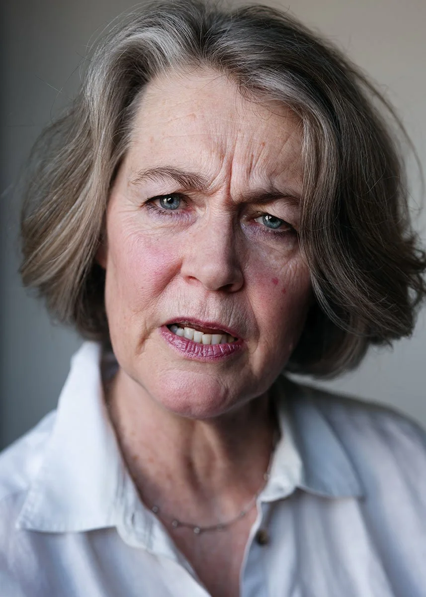 Unique headshot of an older actress by Chris Mann