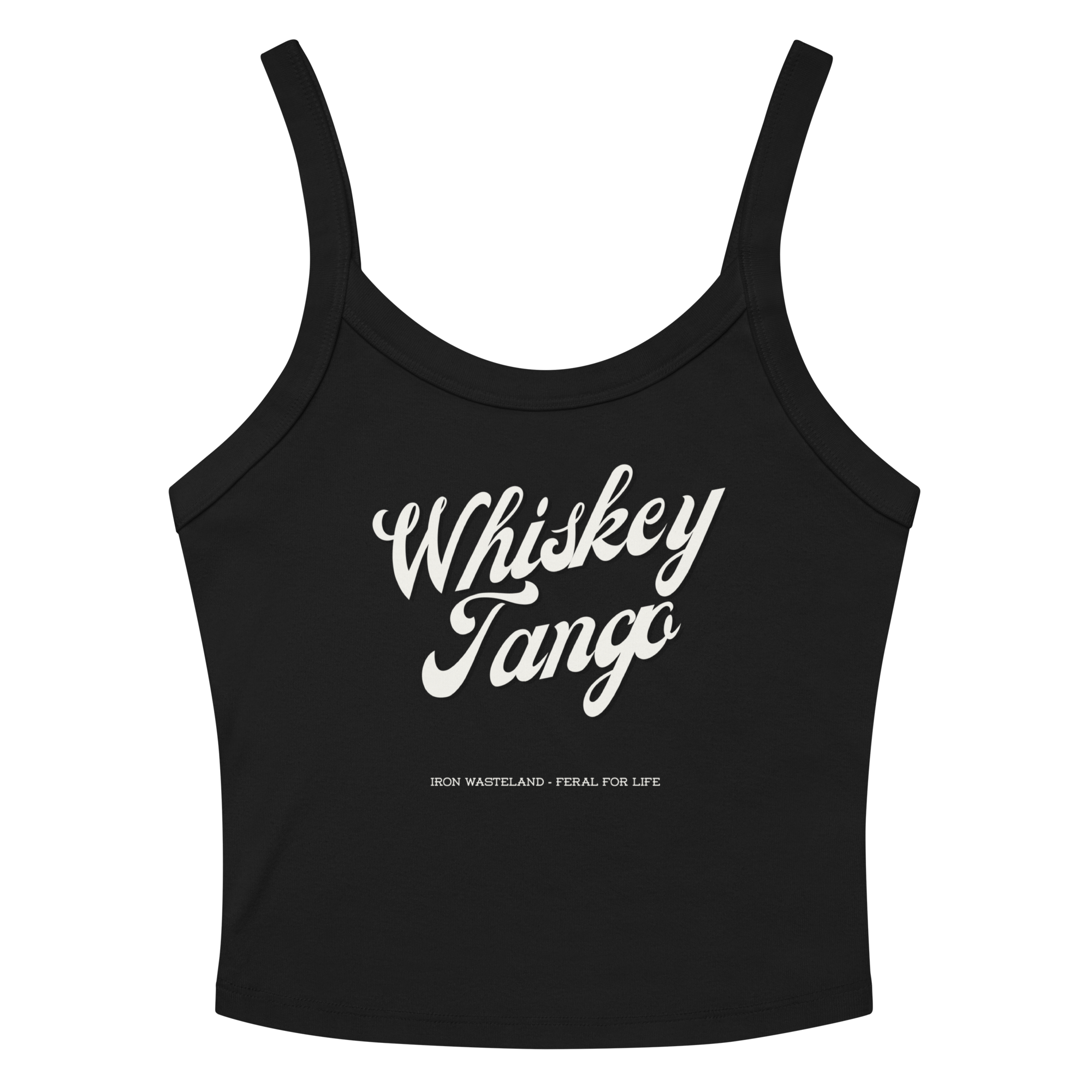 Whiskey Tango Black-Cropped Tank