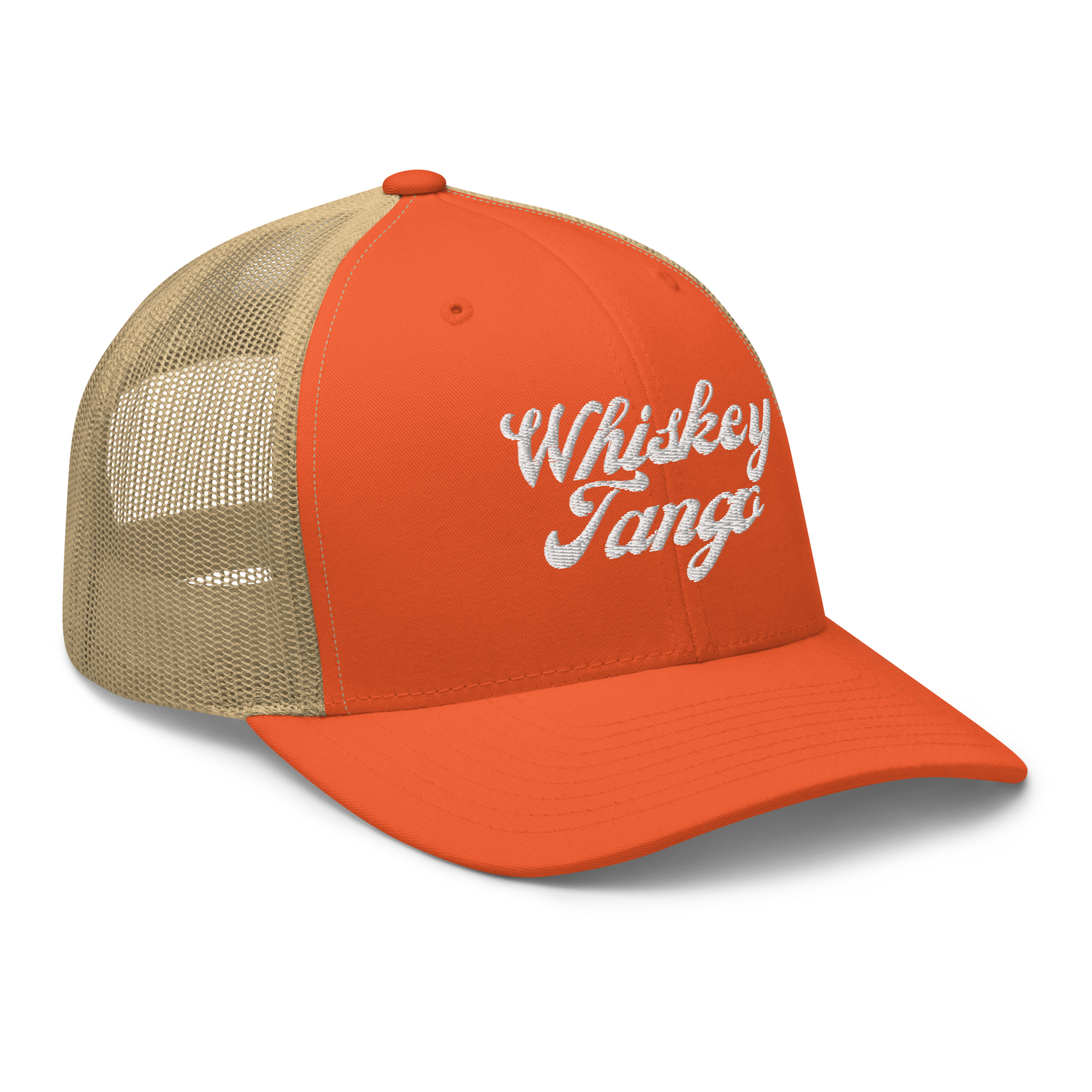 Whiskey Tango Orange & Tan-Trucker Cap