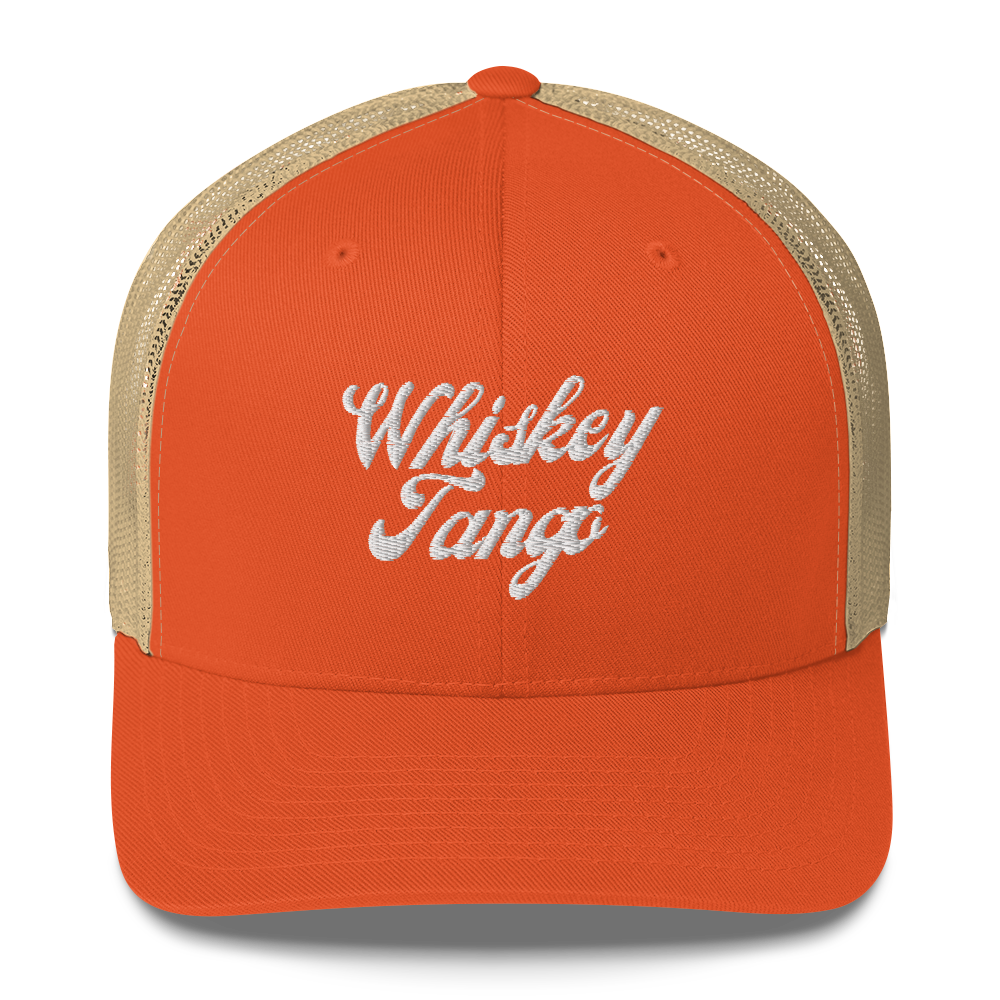 Whiskey Tango Orange & Tan-Trucker Cap