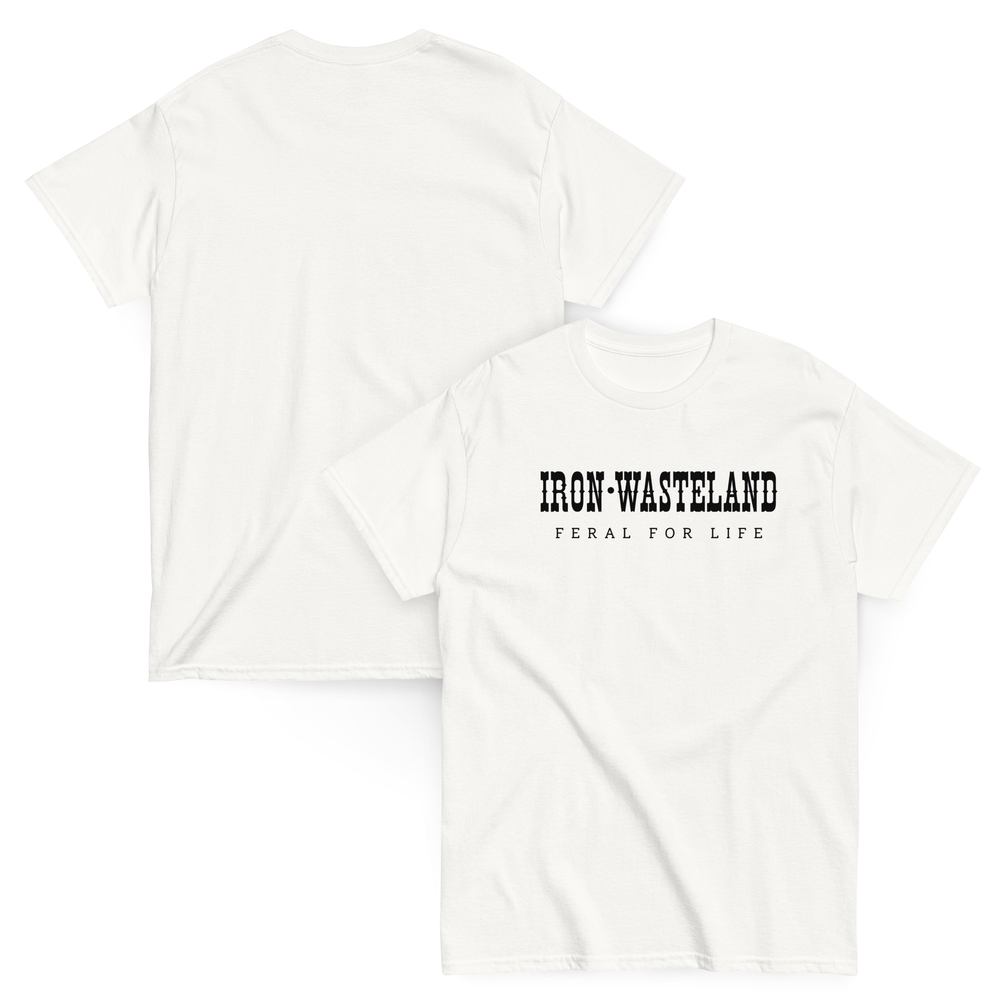 Iron Wasteland Logo White- Tee