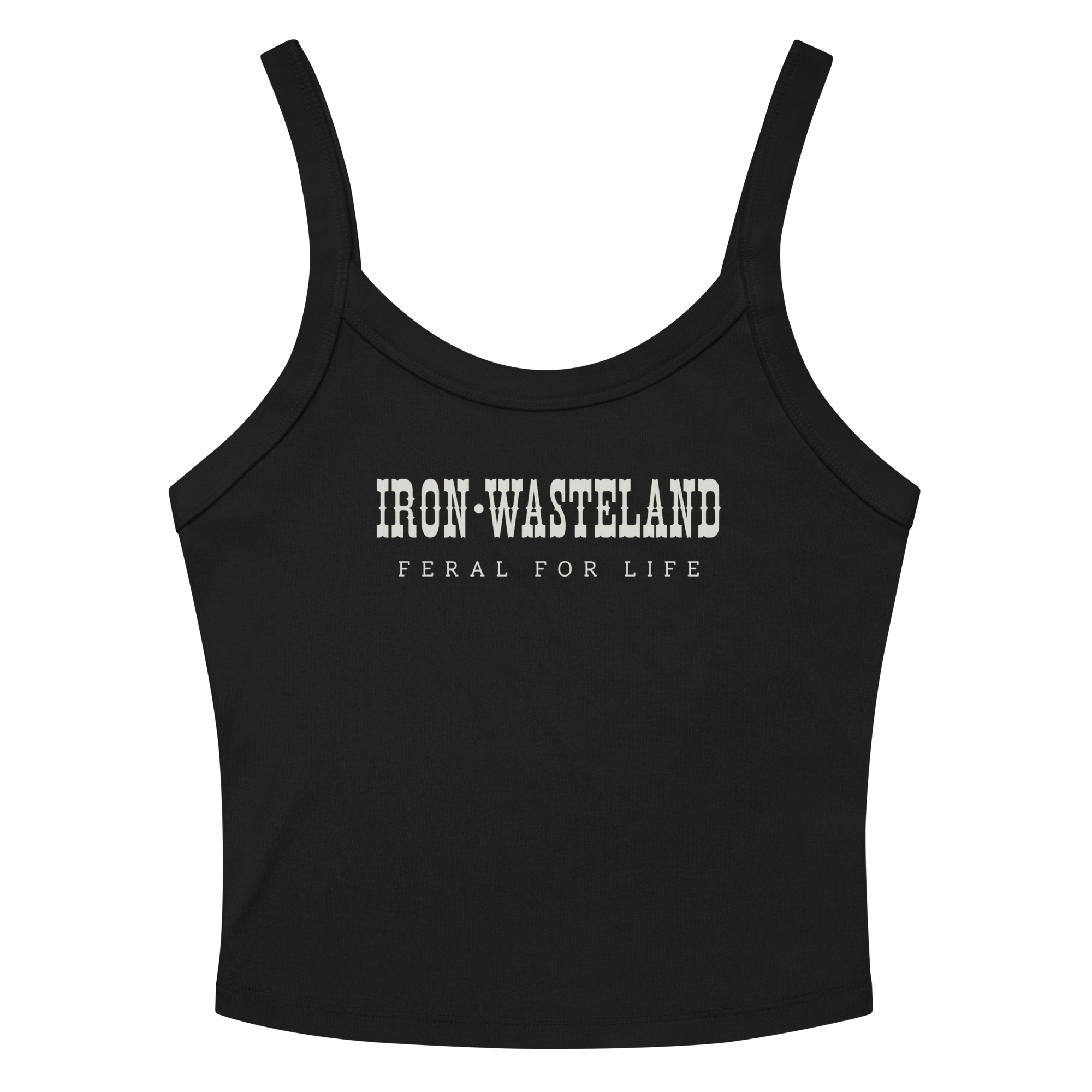 Iron Wasteland Logo Black- Cropped Tank