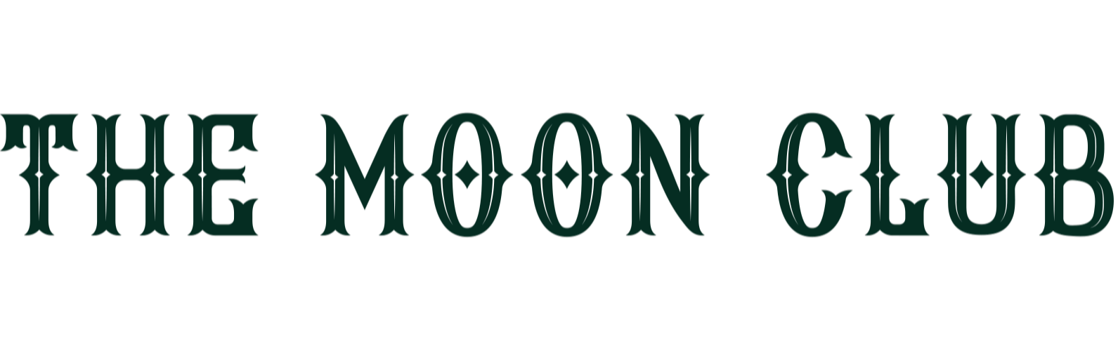 The Moon Club logo with stylised dark green text.