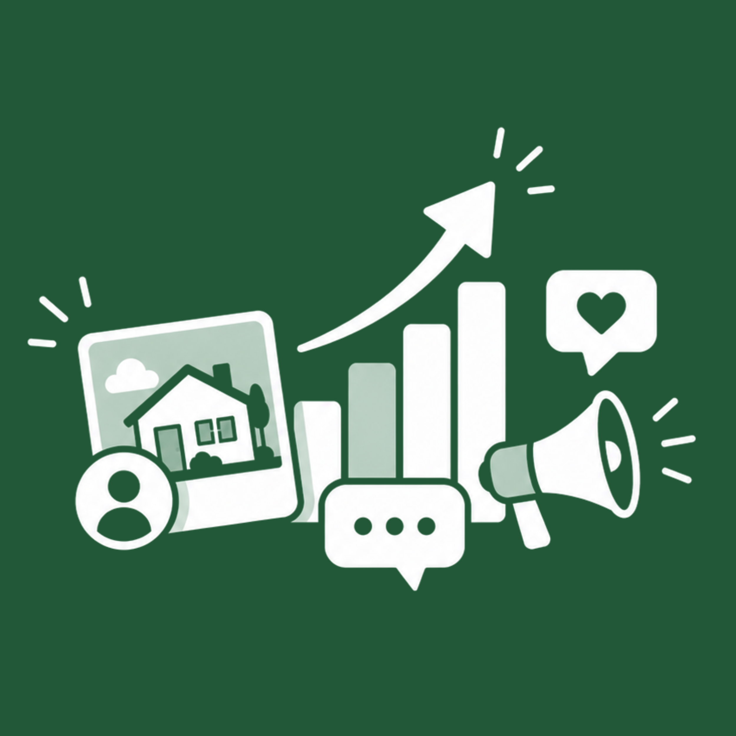 Real estate media marketing support featuring lead generation, social media management, and business growth strategies.