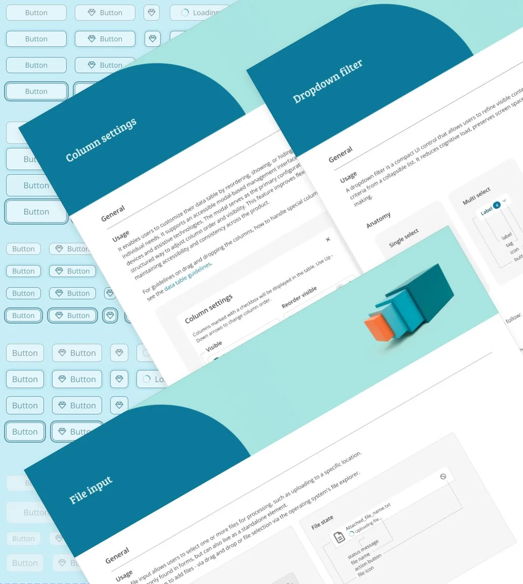 Design System components documentation snippets