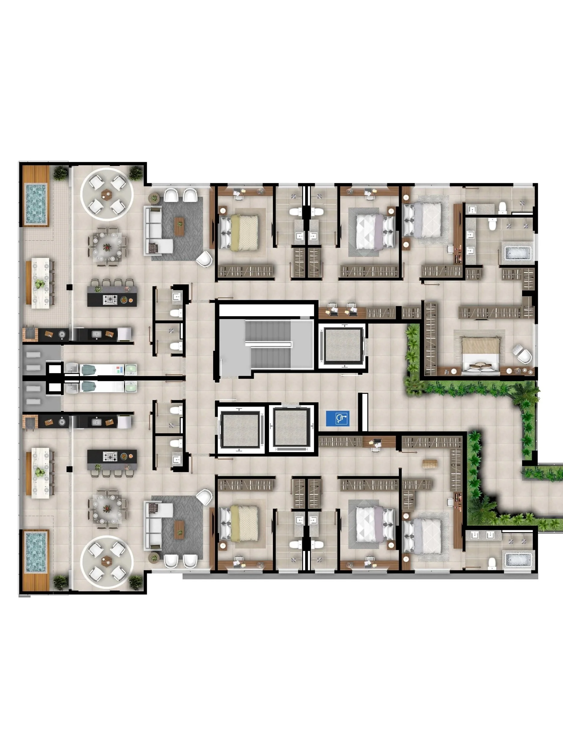 Torre Parque -Implantação Penthouses
