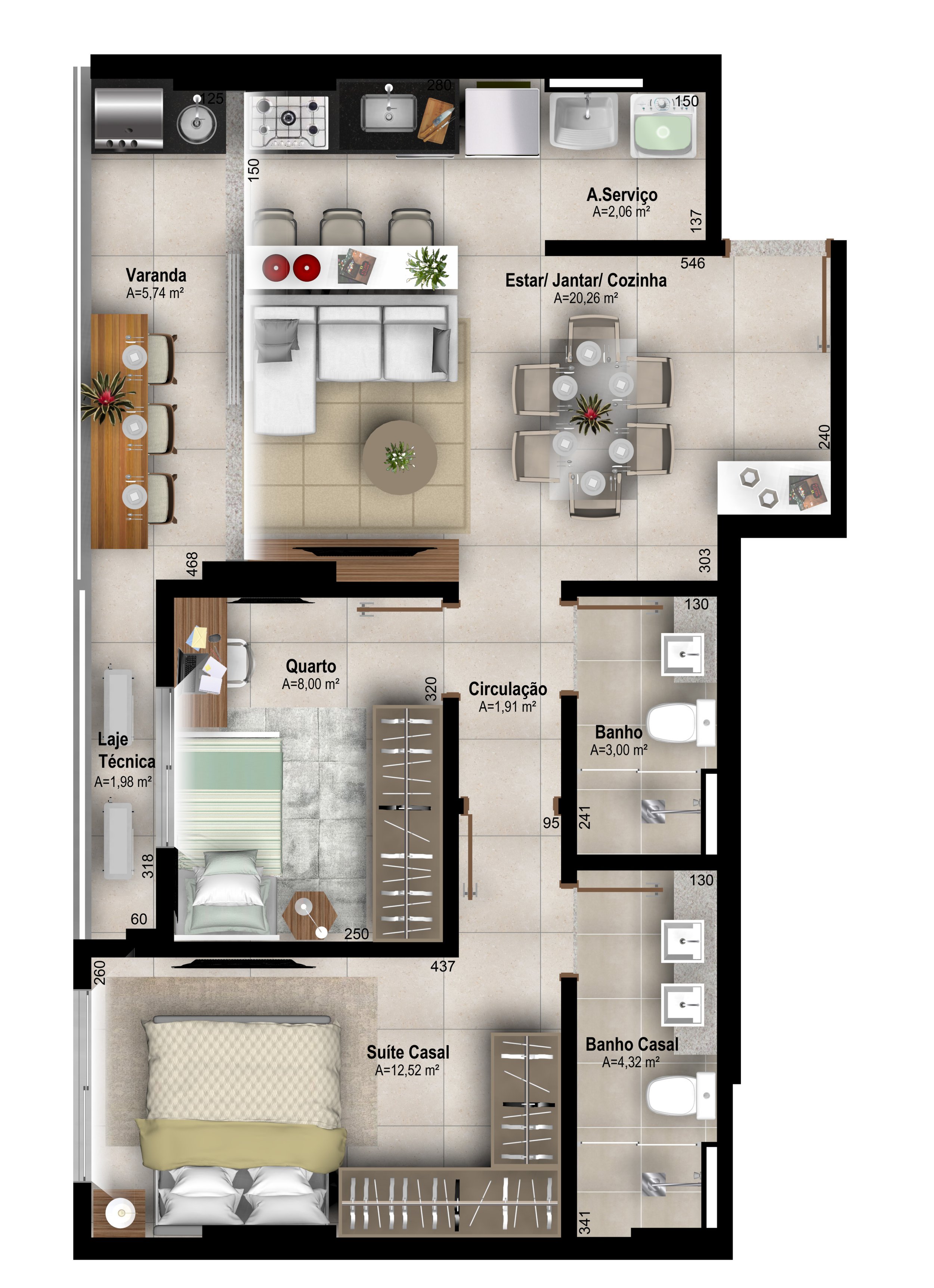 Torre Parque - aptos final 3 e 6-70,29m2