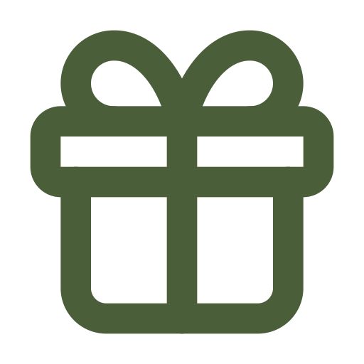 Icon of a wrapped gift box with a bow on top.